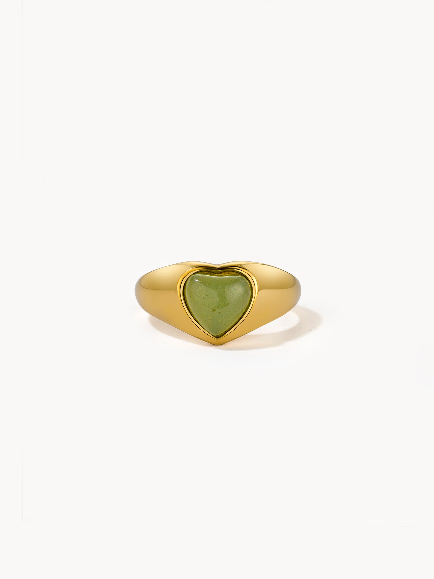 Mabel Cat's Eye Heart Ring - Kuri Jewelry