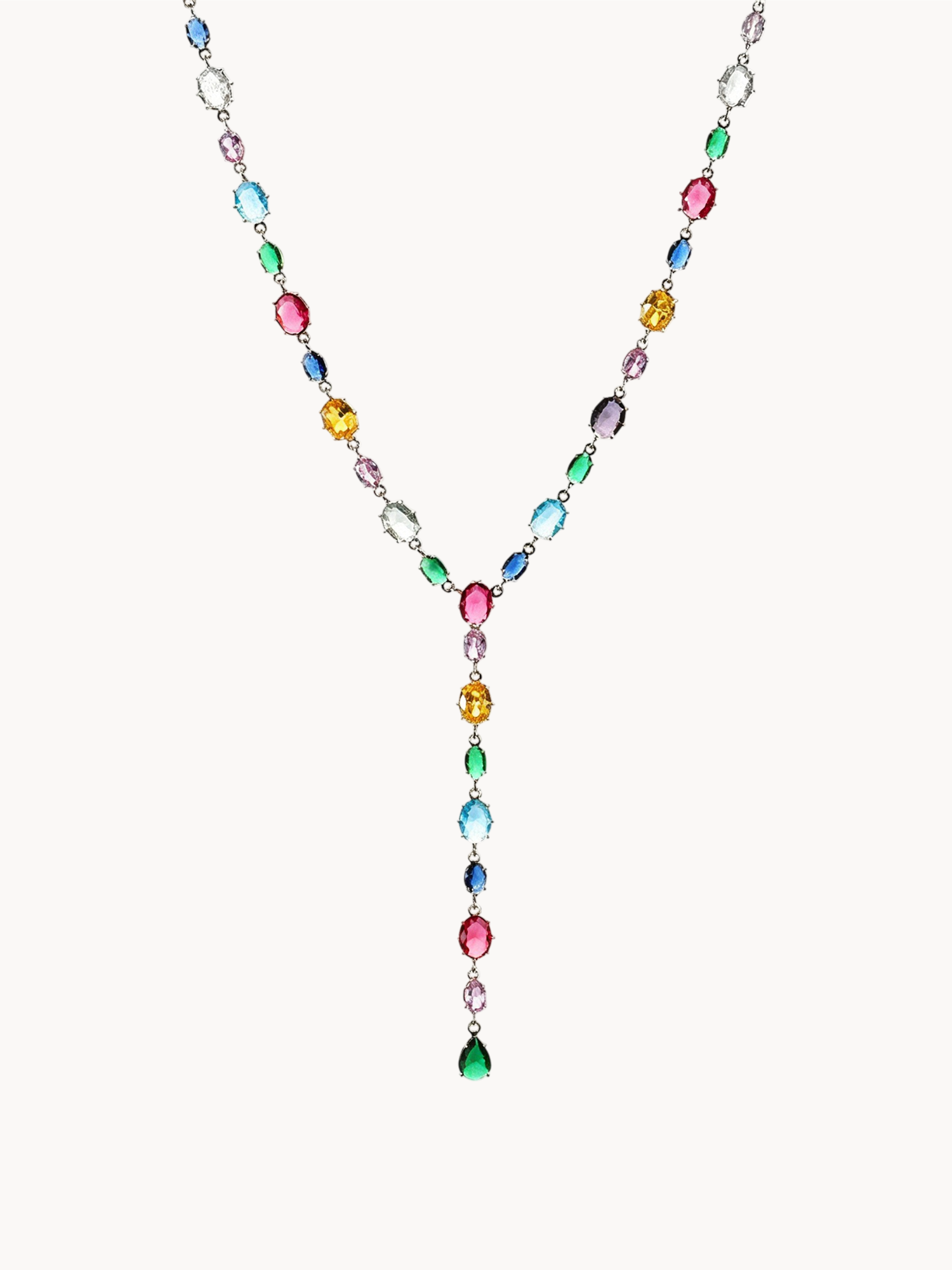 Debbie Colorful Lariat Necklace