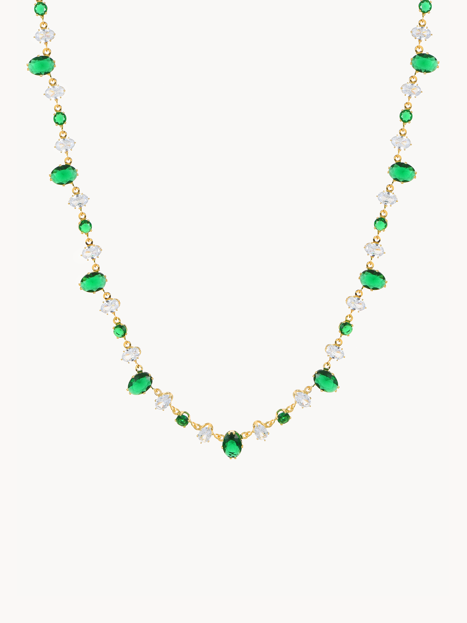 Debbie Evergreen Crystal Necklace