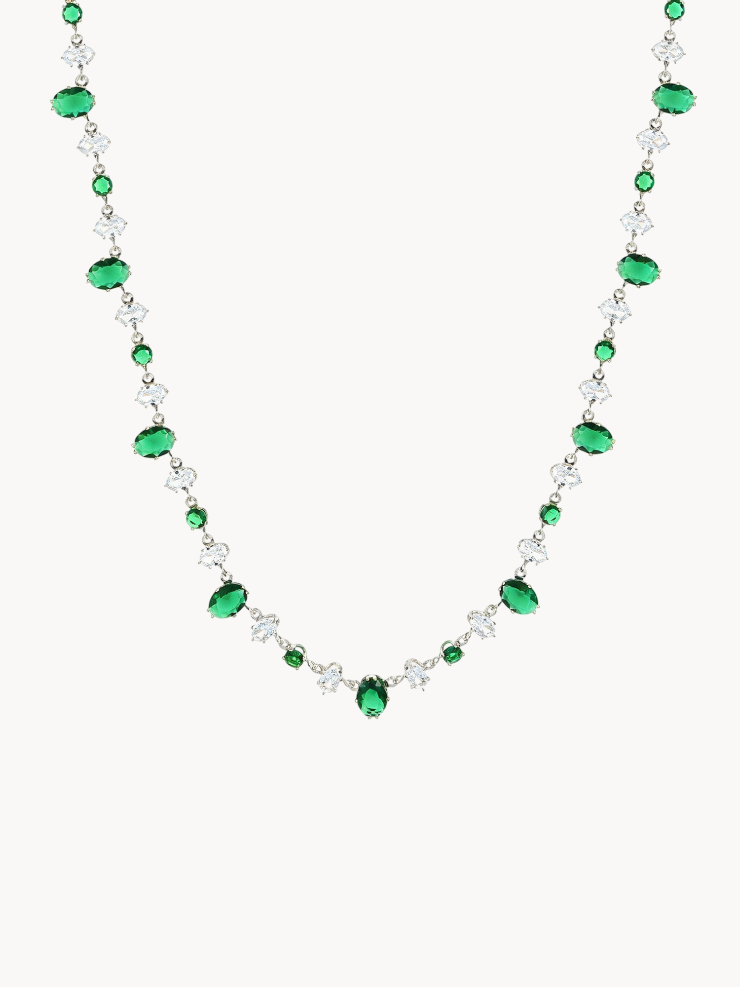 Debbie Evergreen Crystal Necklace