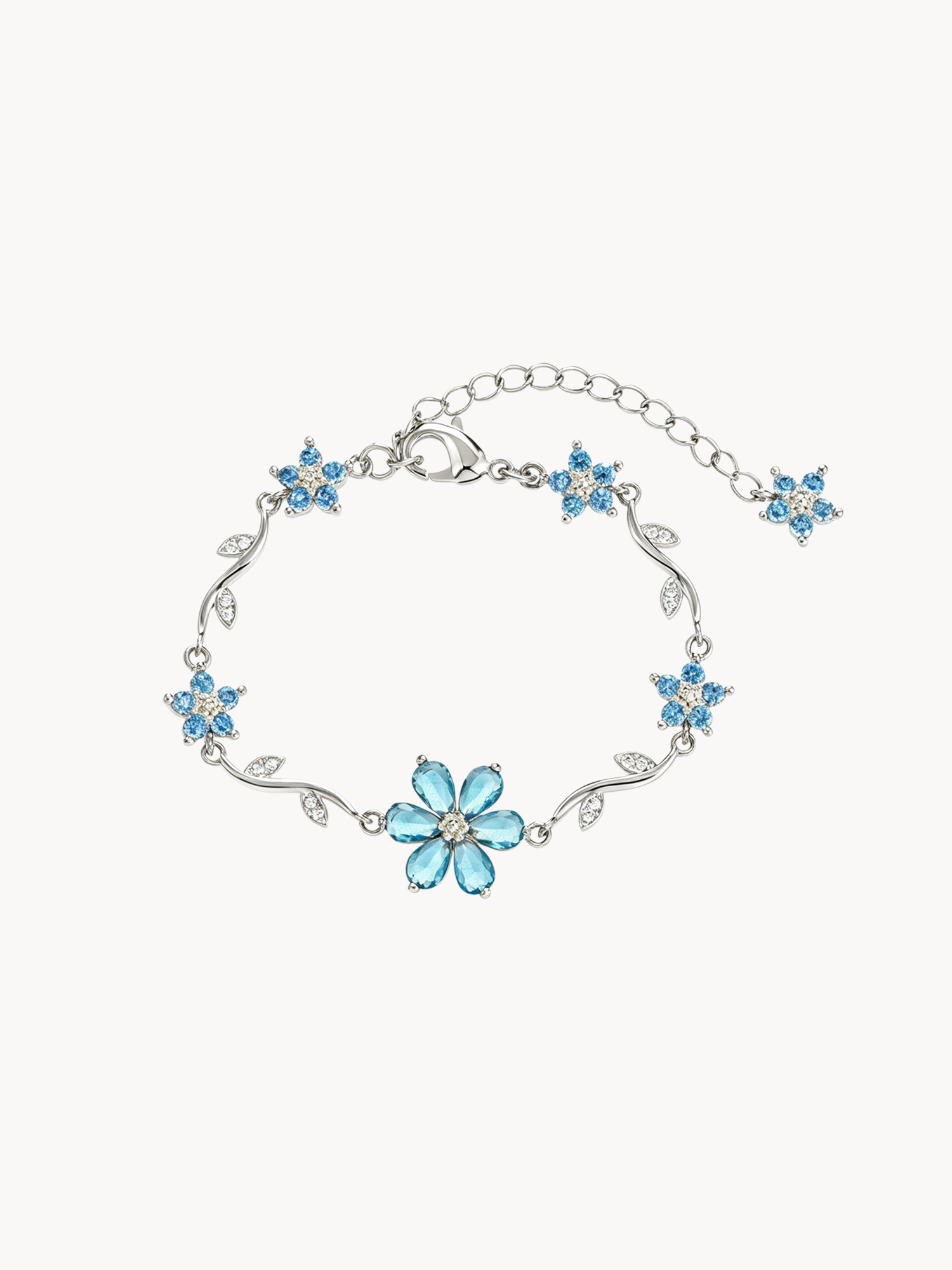 Deirdre Blue Flower Bracelet