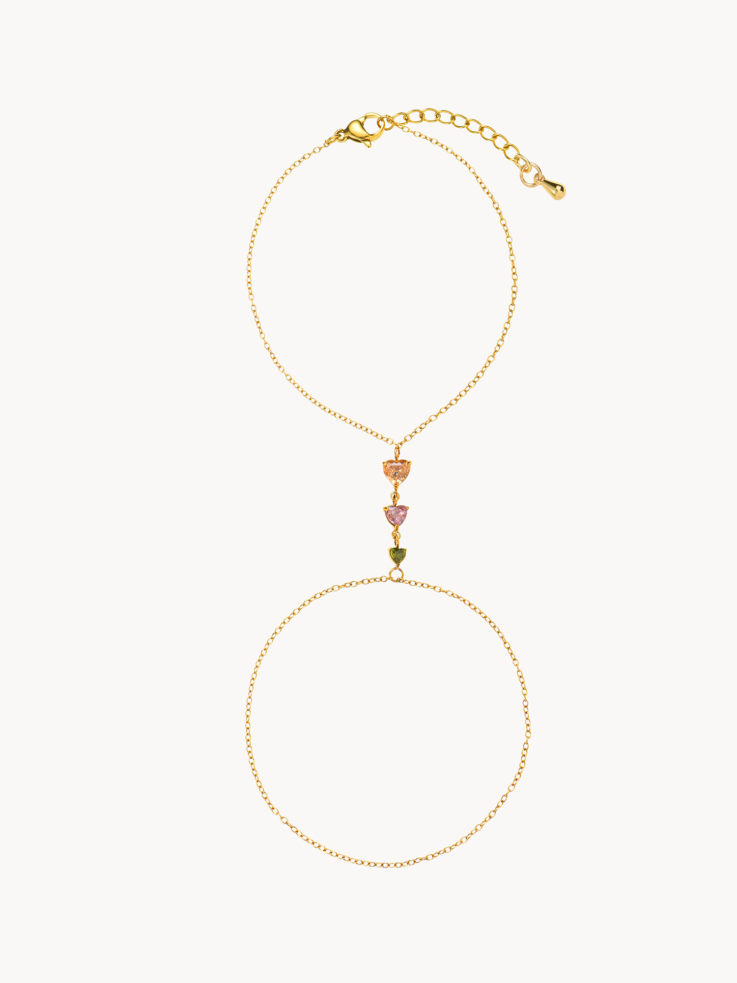 Dominic Hearts Hand Chain Bracelet
