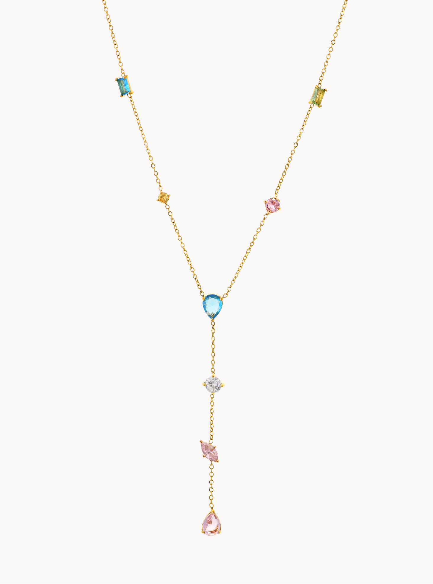 Mavis Colored Lariat Necklace II
