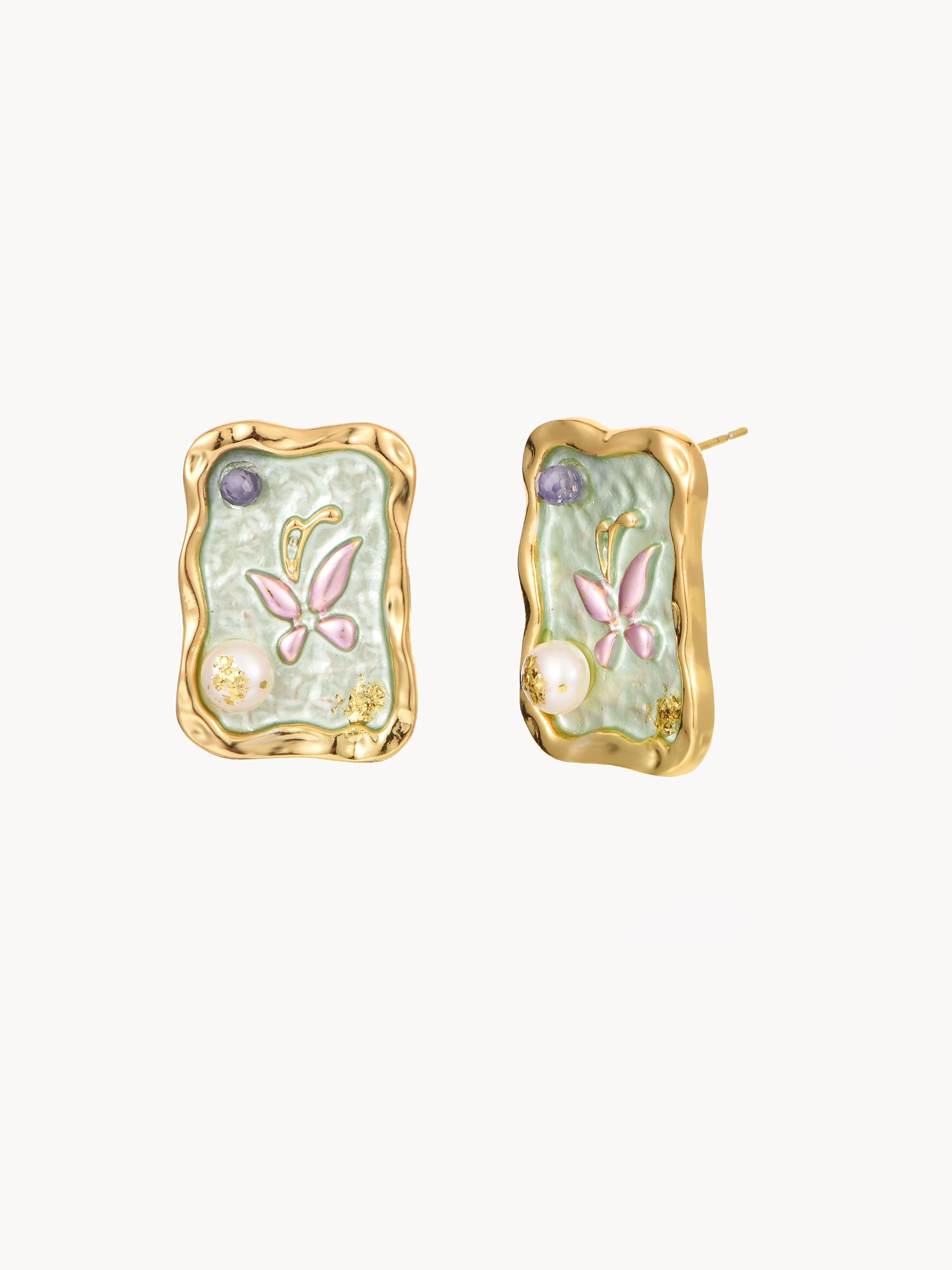 Griselda Green Butterfly Earrings