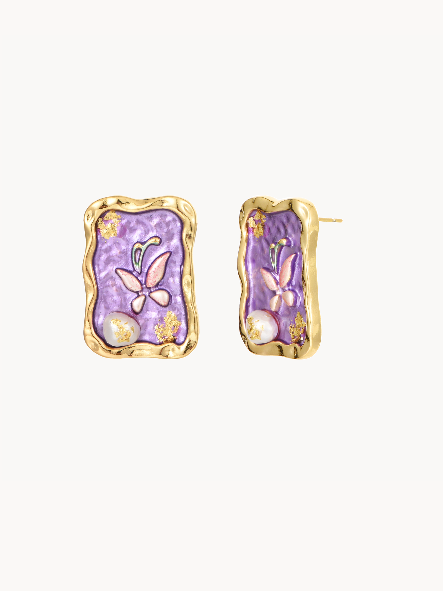 Griselda Purple Butterfly Earrings