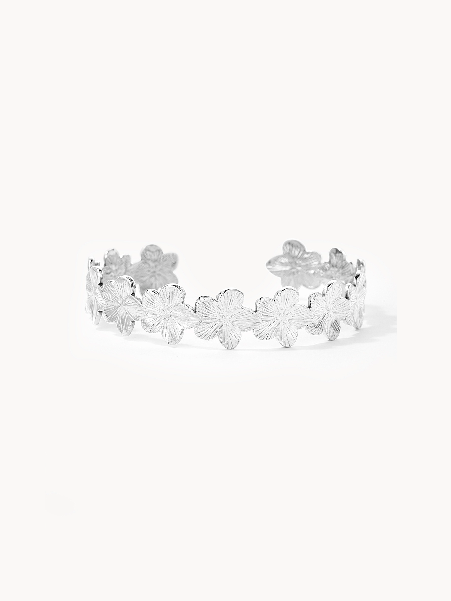 Phyllis Flower Silver Bracelet - Kuri Jewelry