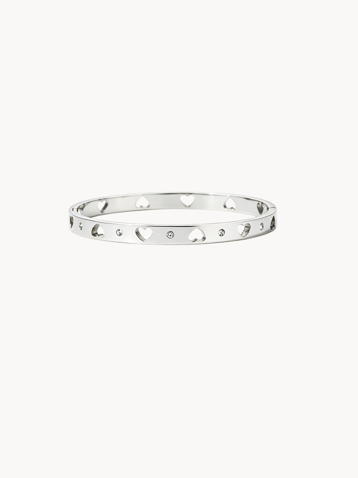 Hollow Hearts Golden Bangle