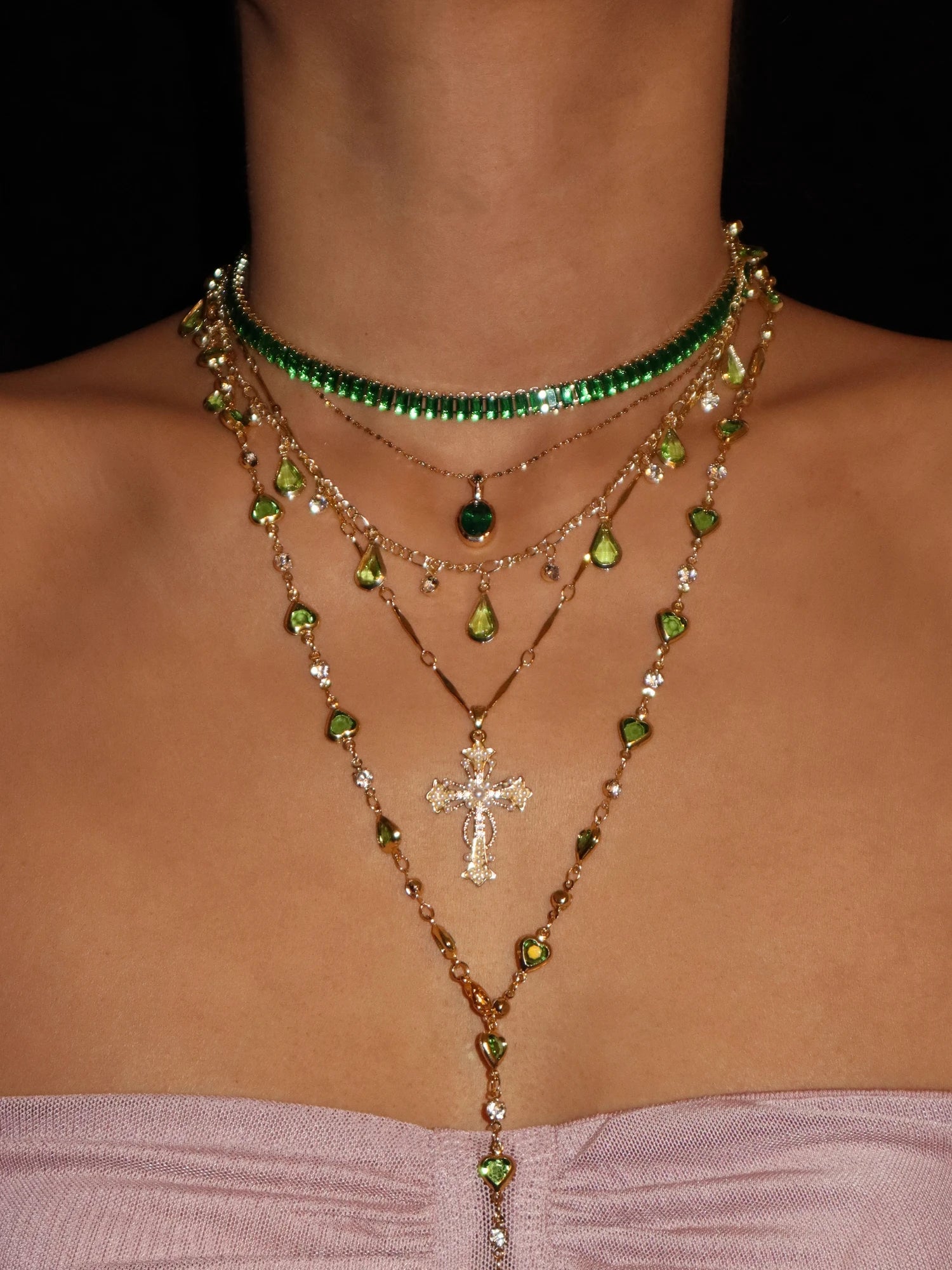 Josie Green Choker Necklace - Kuri Jewelry
