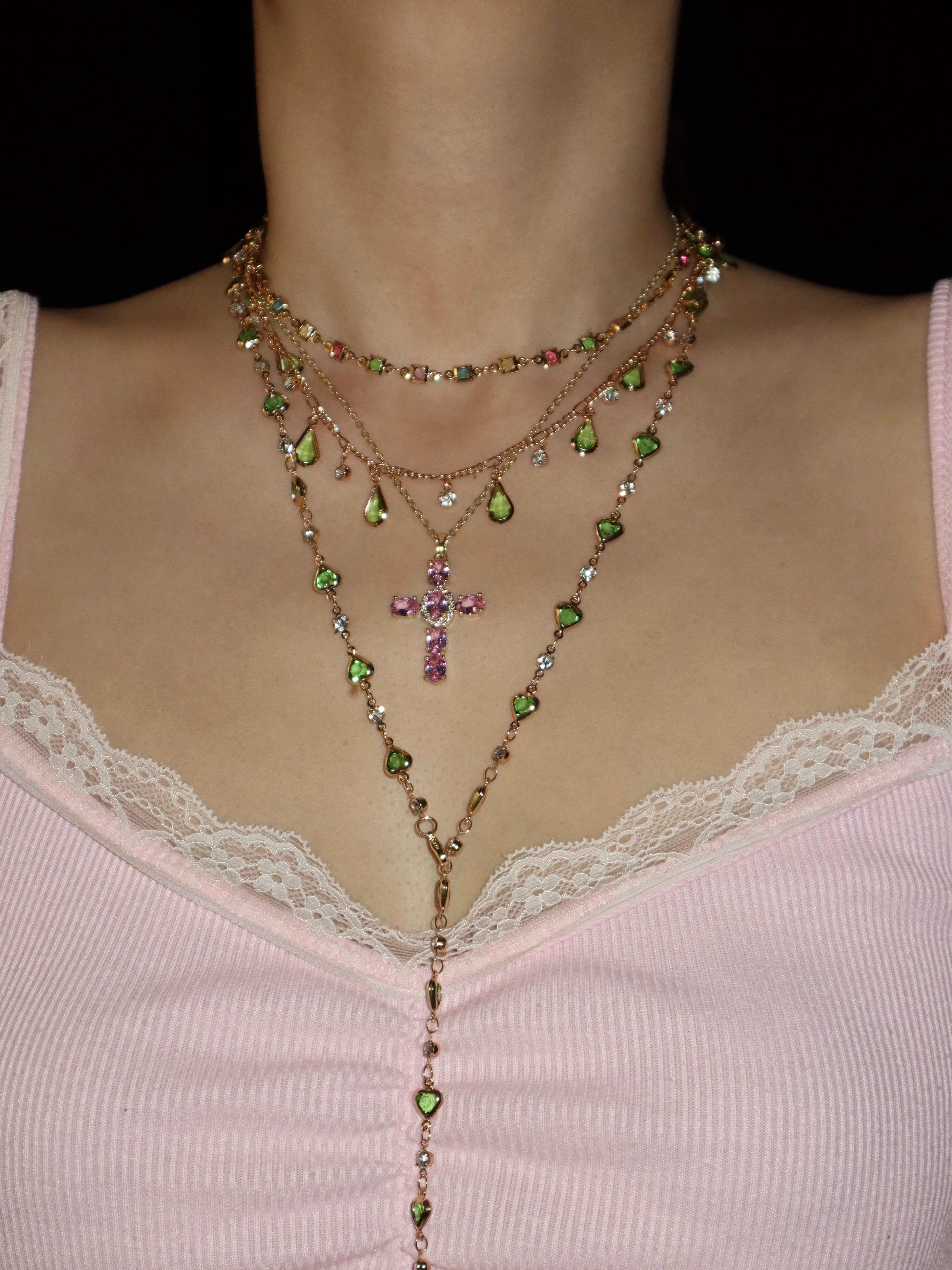 Alberta Green Waterdrop Necklace