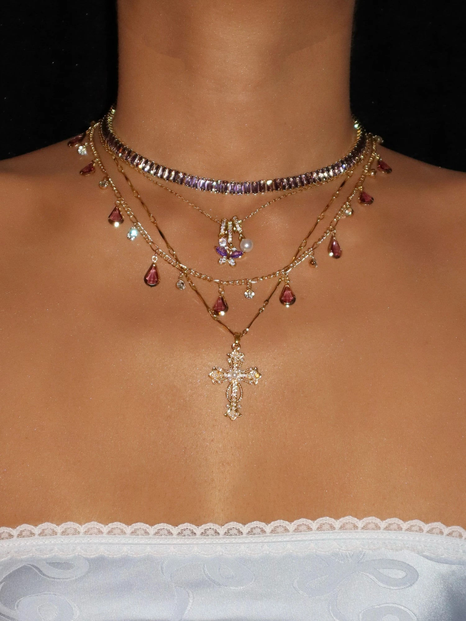 Denise Purple Butterfly Necklace