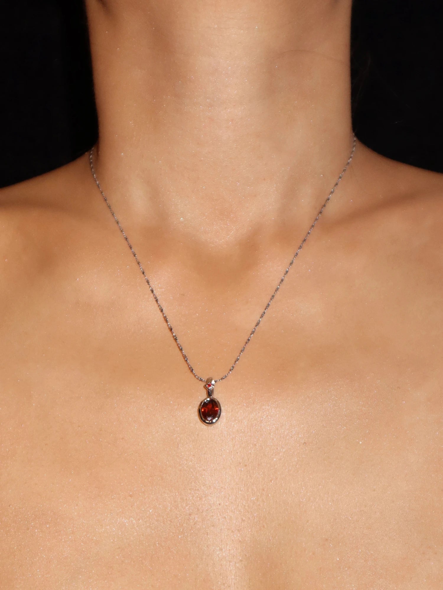 Birthstone Silver Necklace Collection