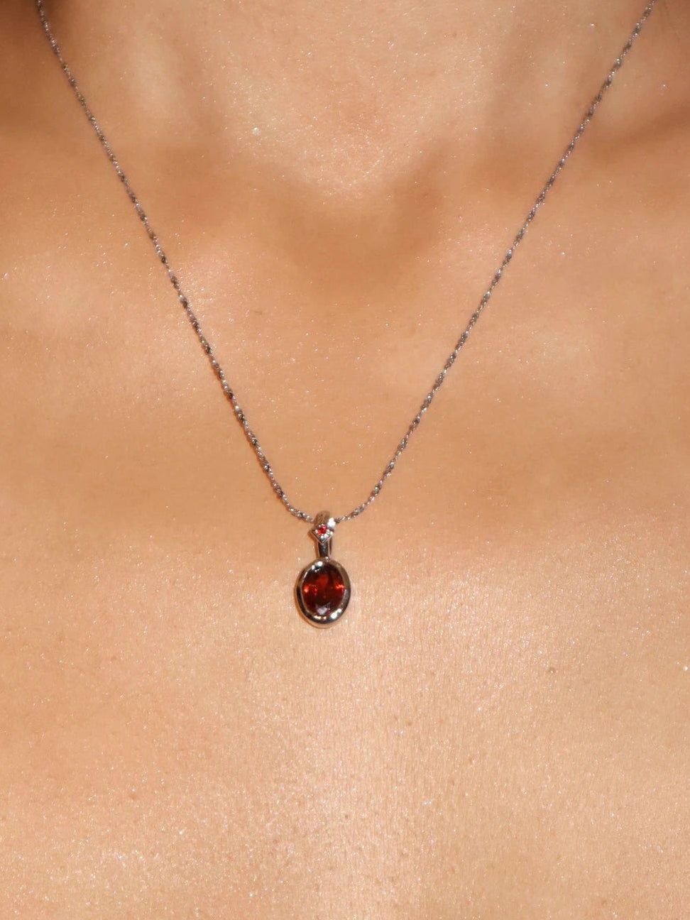 Birthstone Silver Necklace Collection