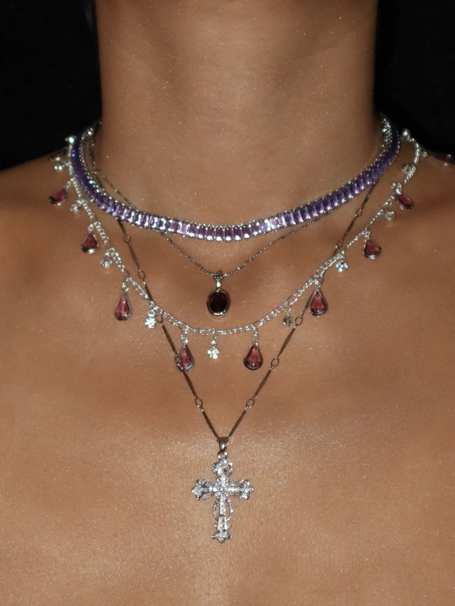 Birthstone Silver Necklace Collection - Kuri Jewelry