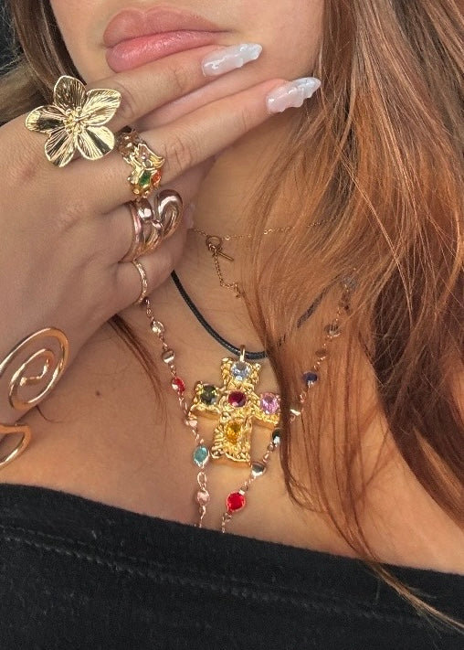 Jolie Colorful Lariat Necklace - Kuri Jewelry