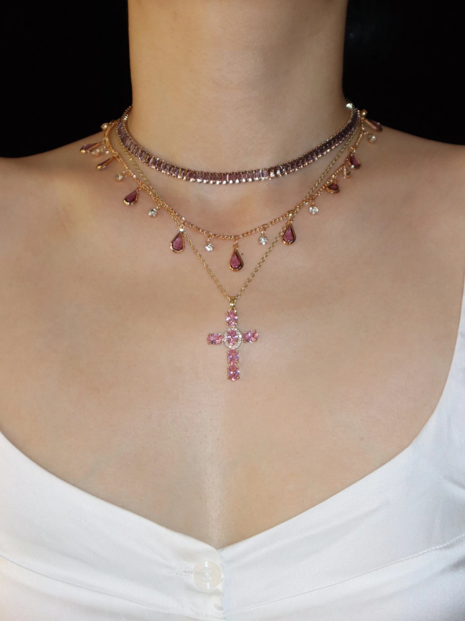 Alberta Purple Waterdrop Necklace