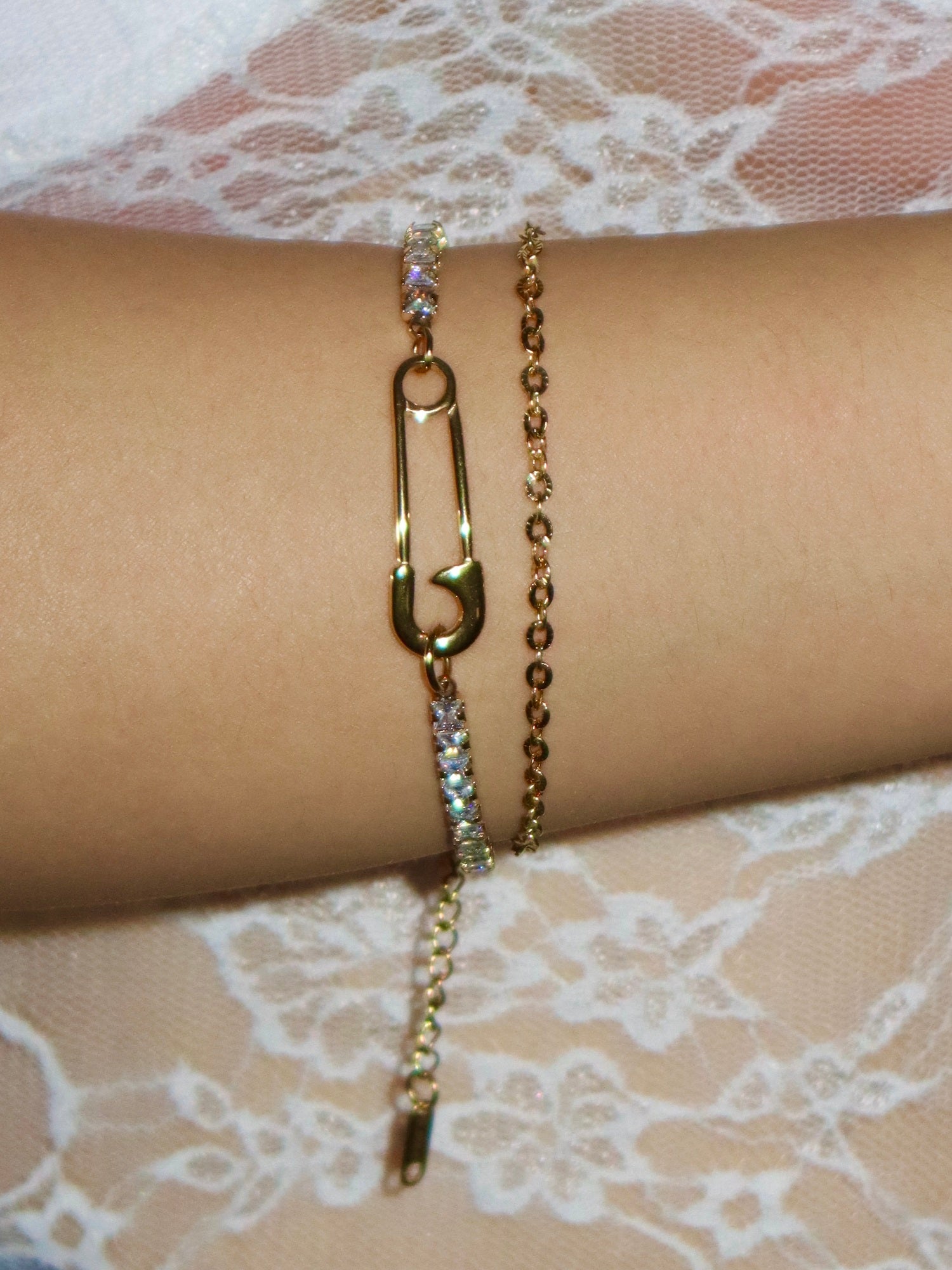 Paperclip Layered Bracelet