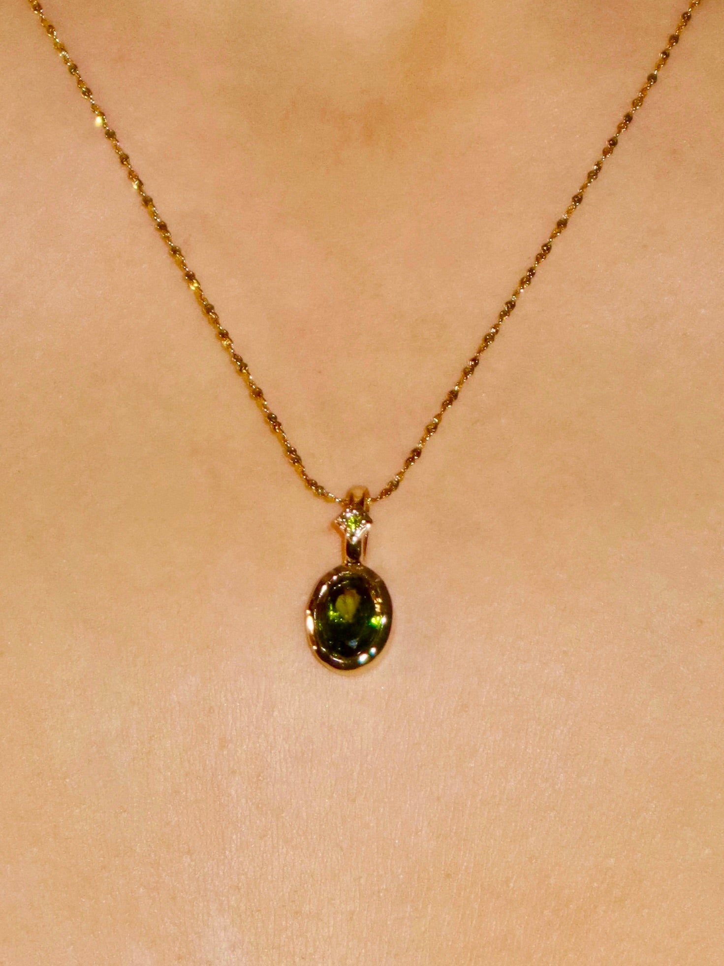 August Birthstone Peridot Necklace