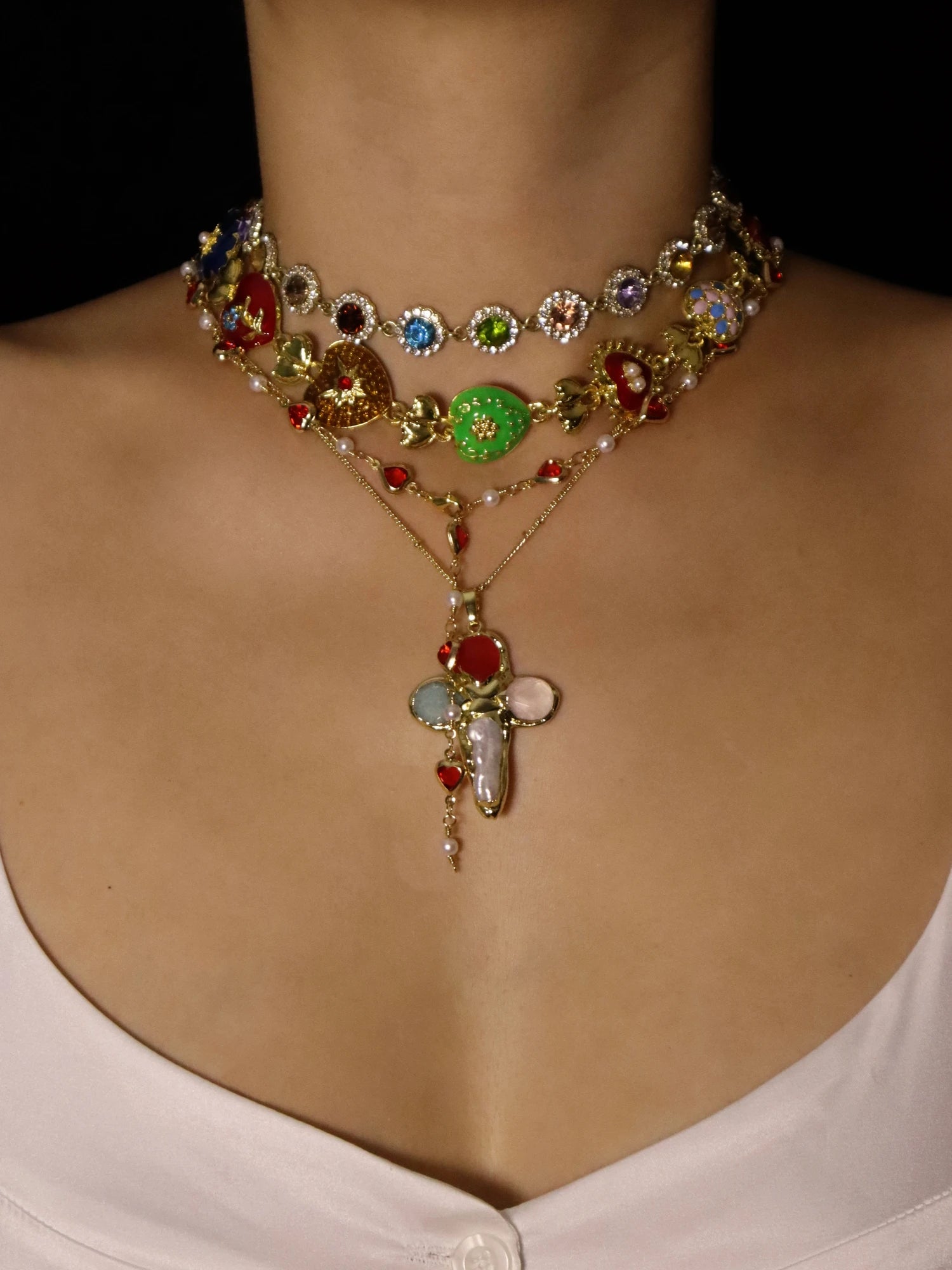 Marcia Vintage Heart Necklace - Kuri Jewelry