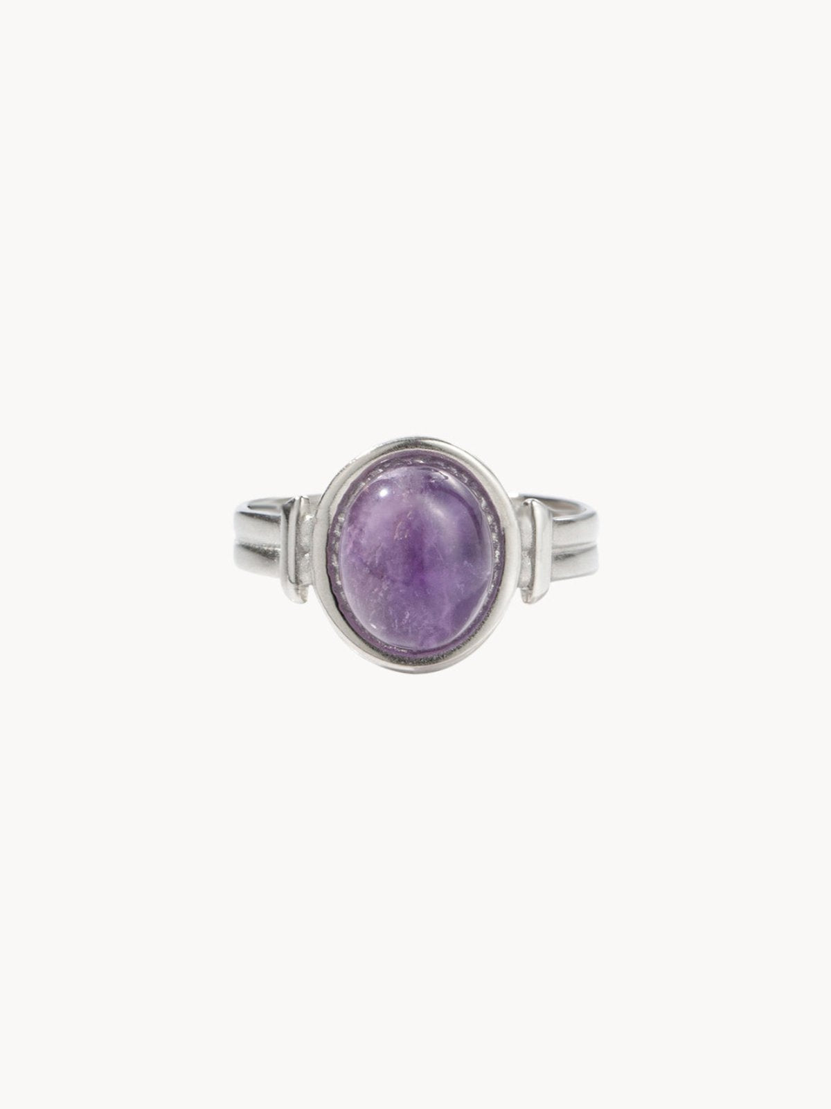 Janice Purple Stone Silver Ring - Kuri Jewelry