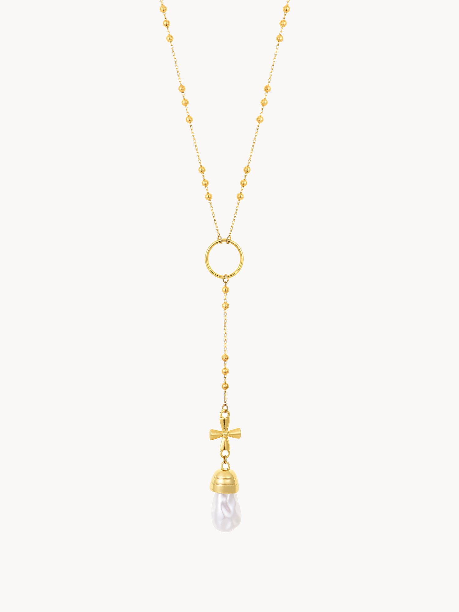 Josephine Pearl Long Lariat Necklace