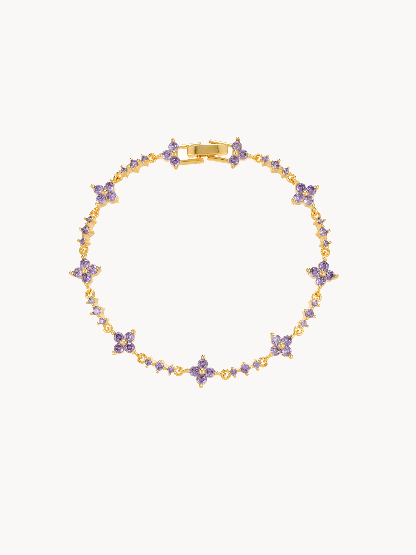Juliet Purple Clover Bracelet - Kuri Jewelry