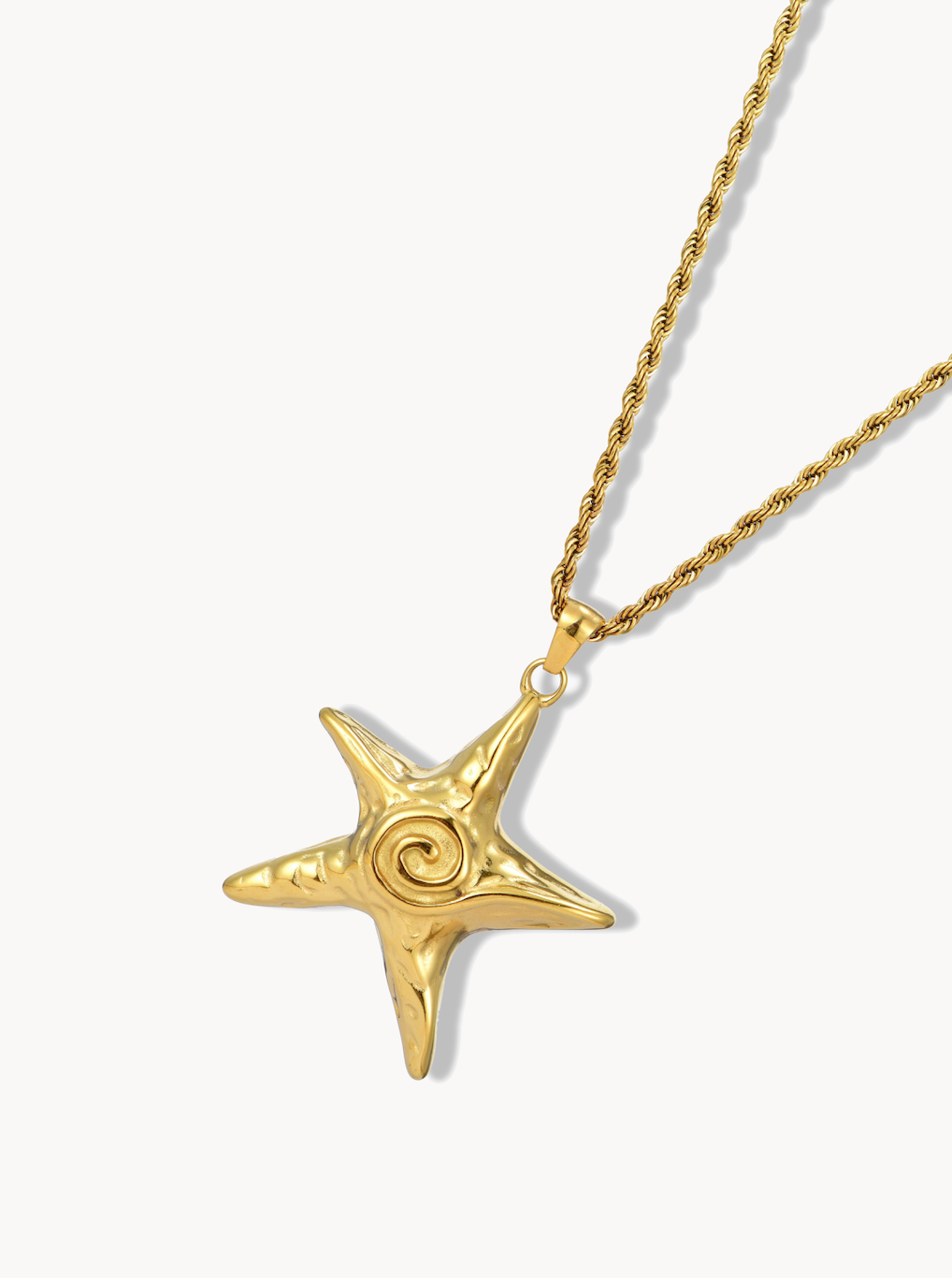 Susie Gold Starfish Necklace - Kuri Jewelry