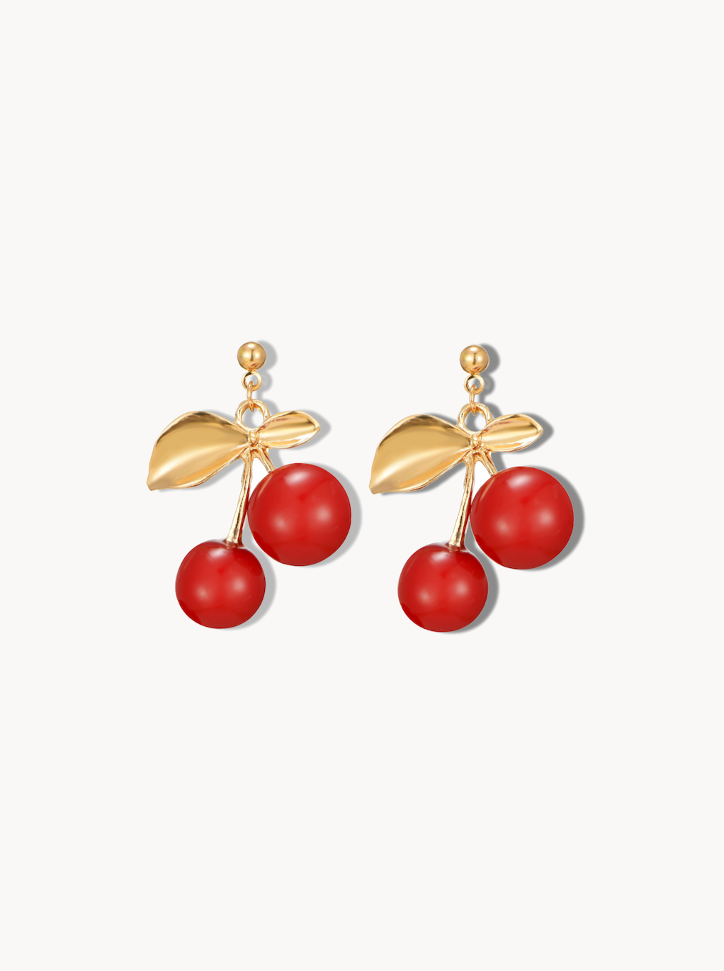 Lisa Golden Cherry Earrings - Kuri Jewelry