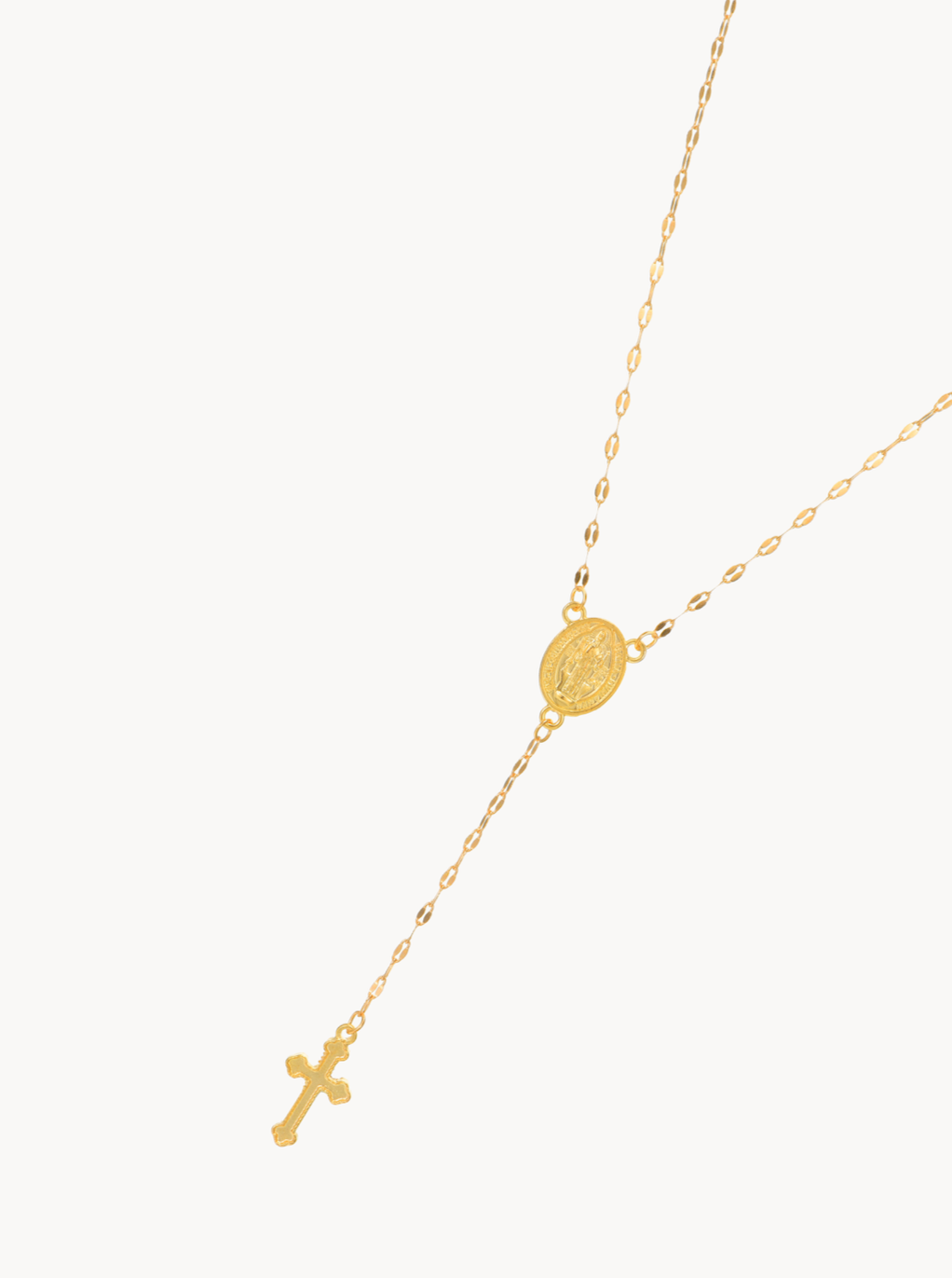 Gloria Cross Lariat Necklace - Kuri Jewelry
