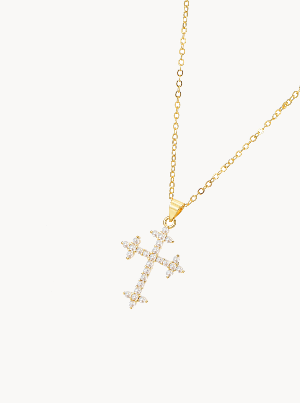 Julia Golden Cross Necklace - Kuri Jewelry