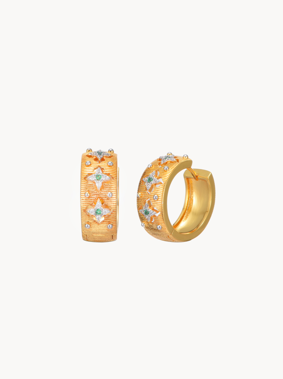 Mia Golden Hoop Earrings - Kuri Jewelry