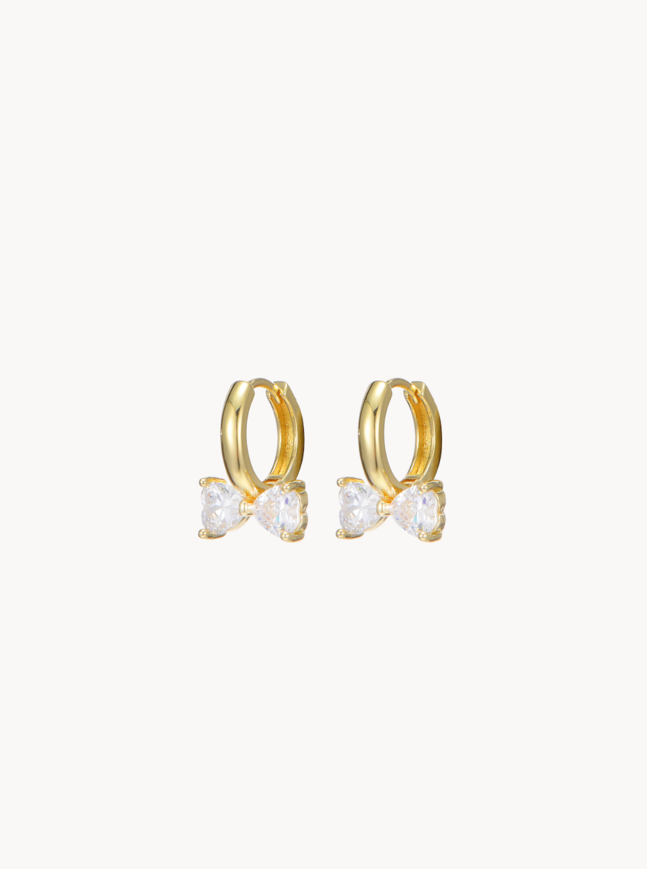 Katie Bow Hoop Earrings - Kuri Jewelry