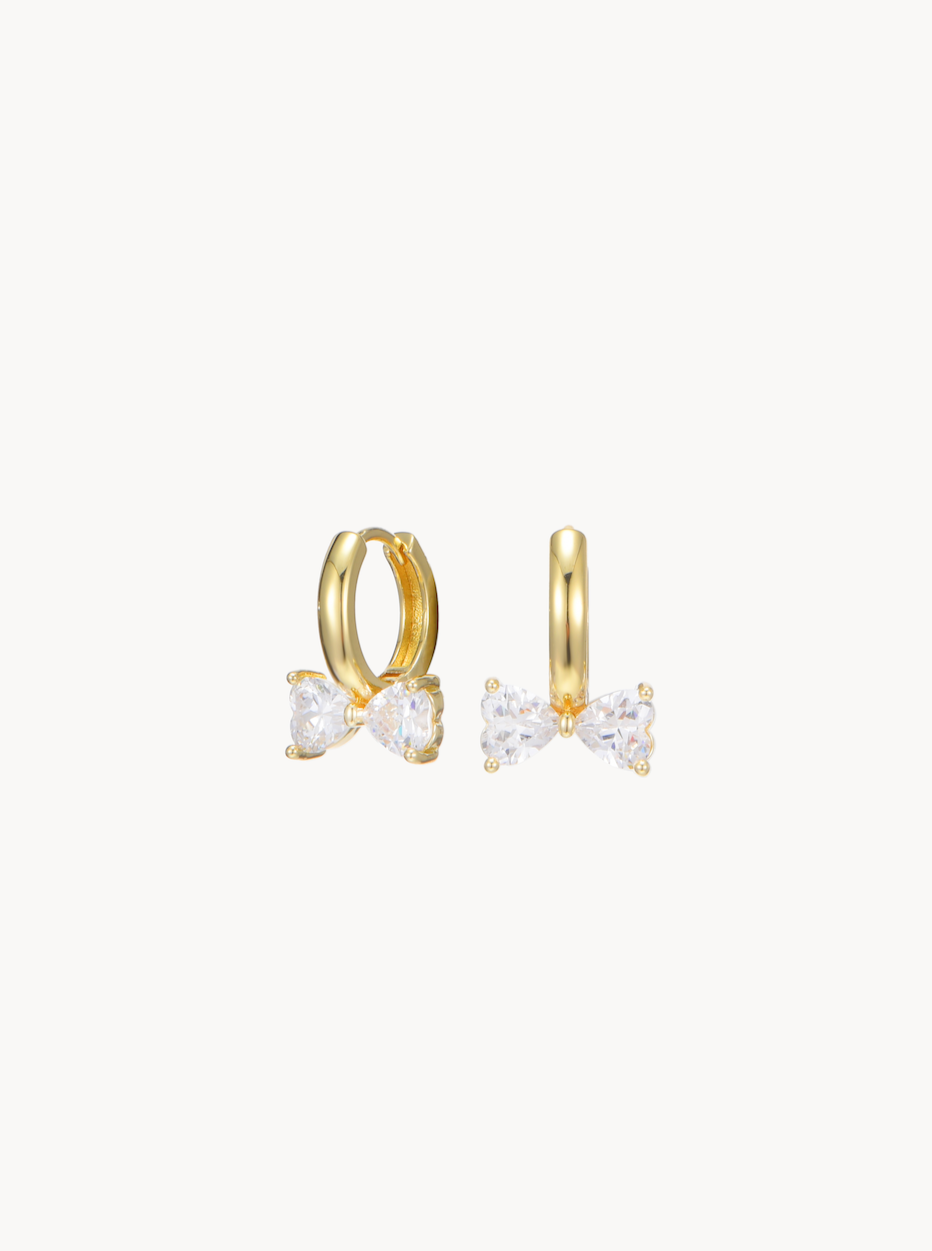 Katie Bow Hoop Earrings - Kuri Jewelry