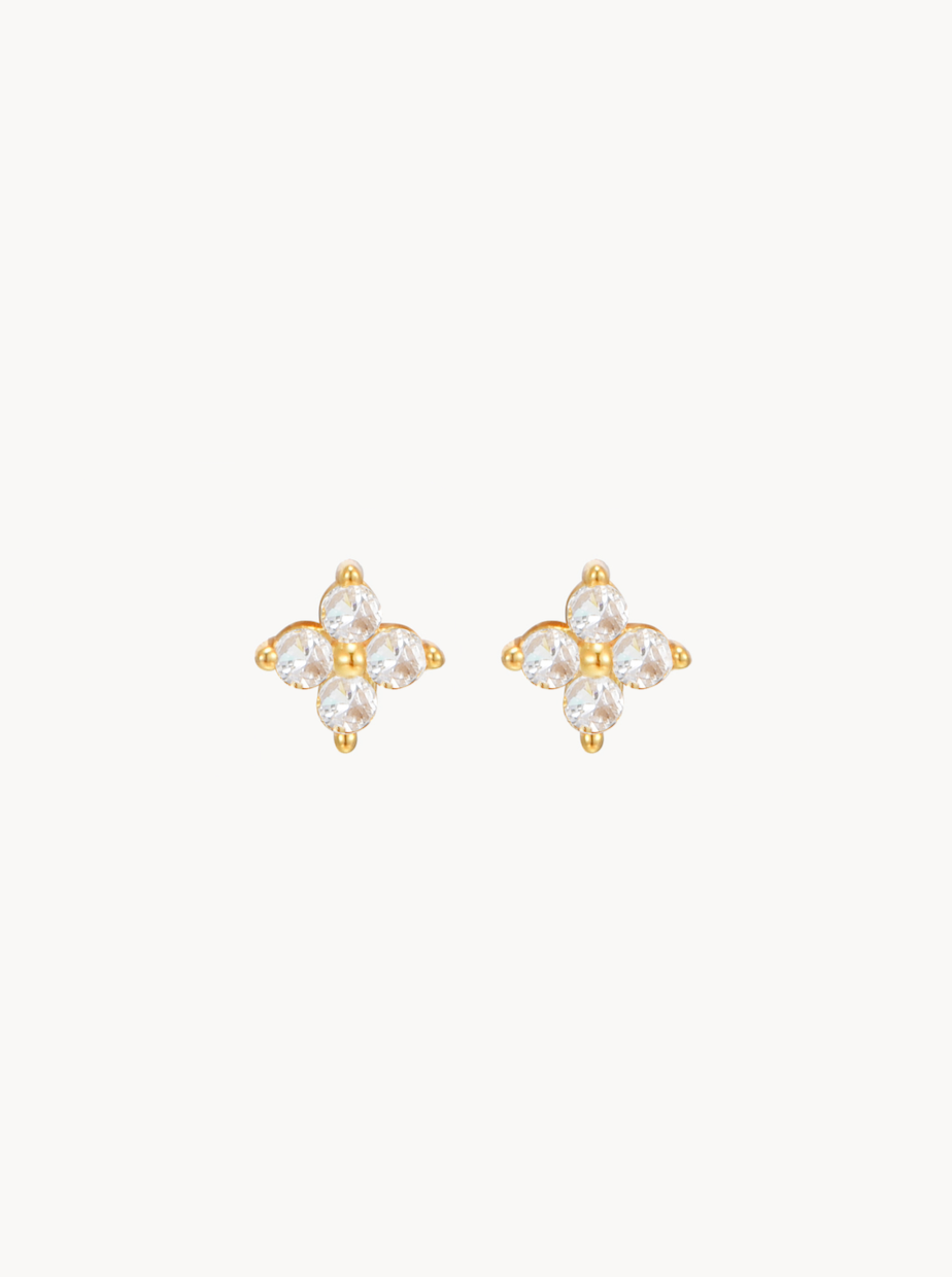Lucky Clover Stud Earrings - Kuri Jewelry