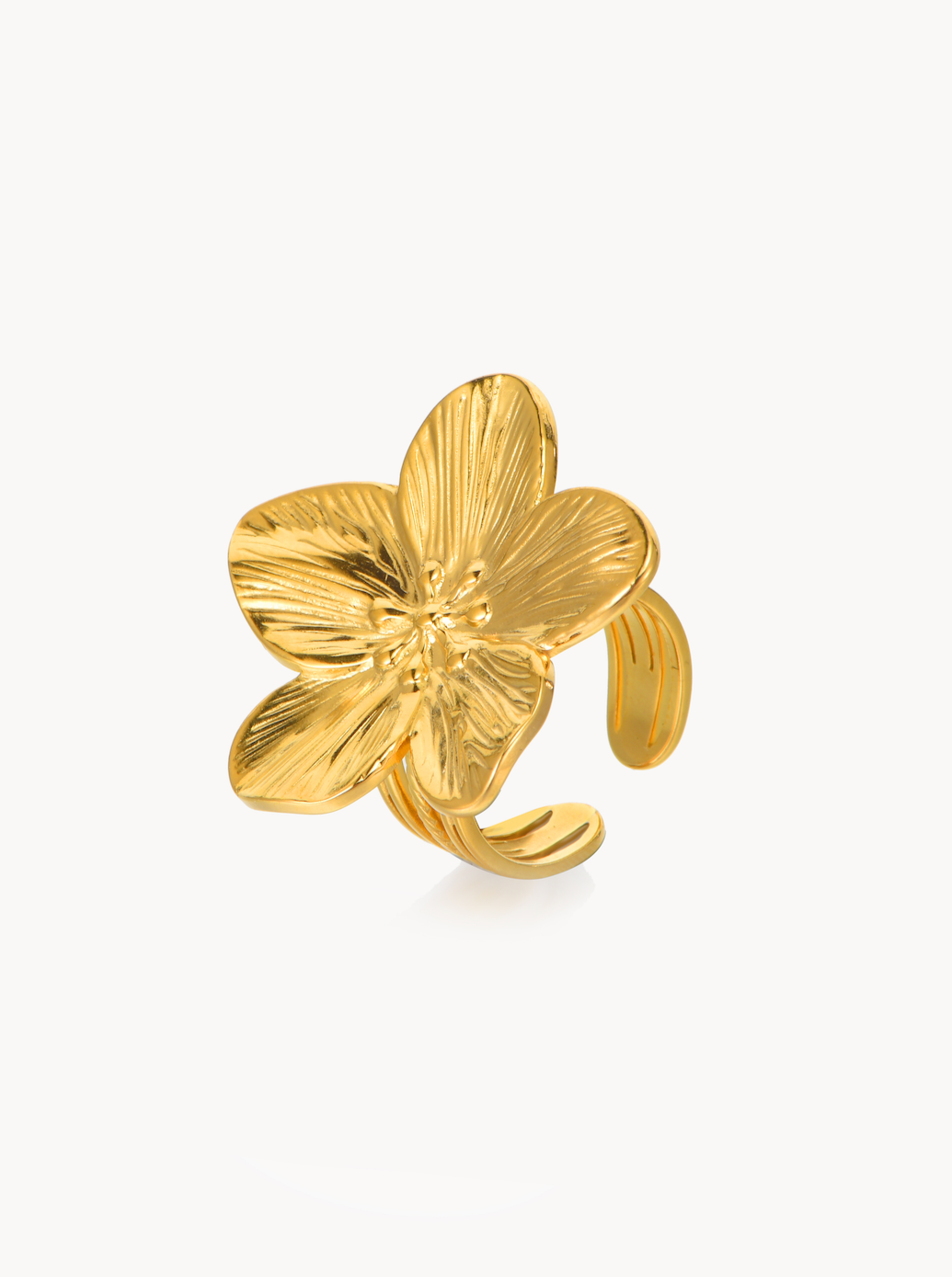 Riley Golden Flower Ring - Kuri Jewelry