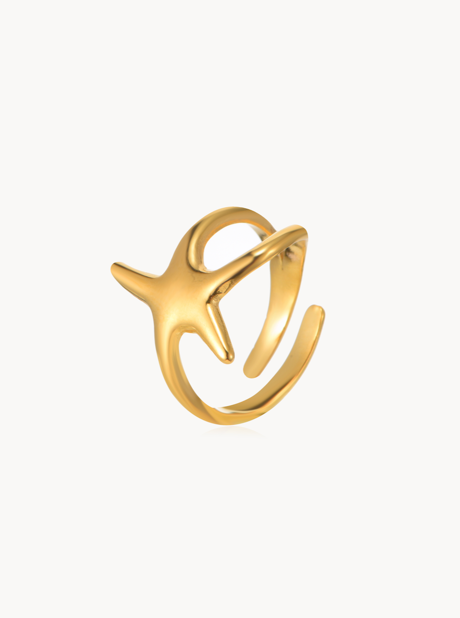 Kaylee Gold Star Ring - Kuri Jewelry