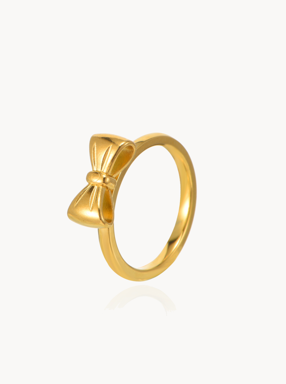 Clara Golden Bow Ring - Kuri Jewelry
