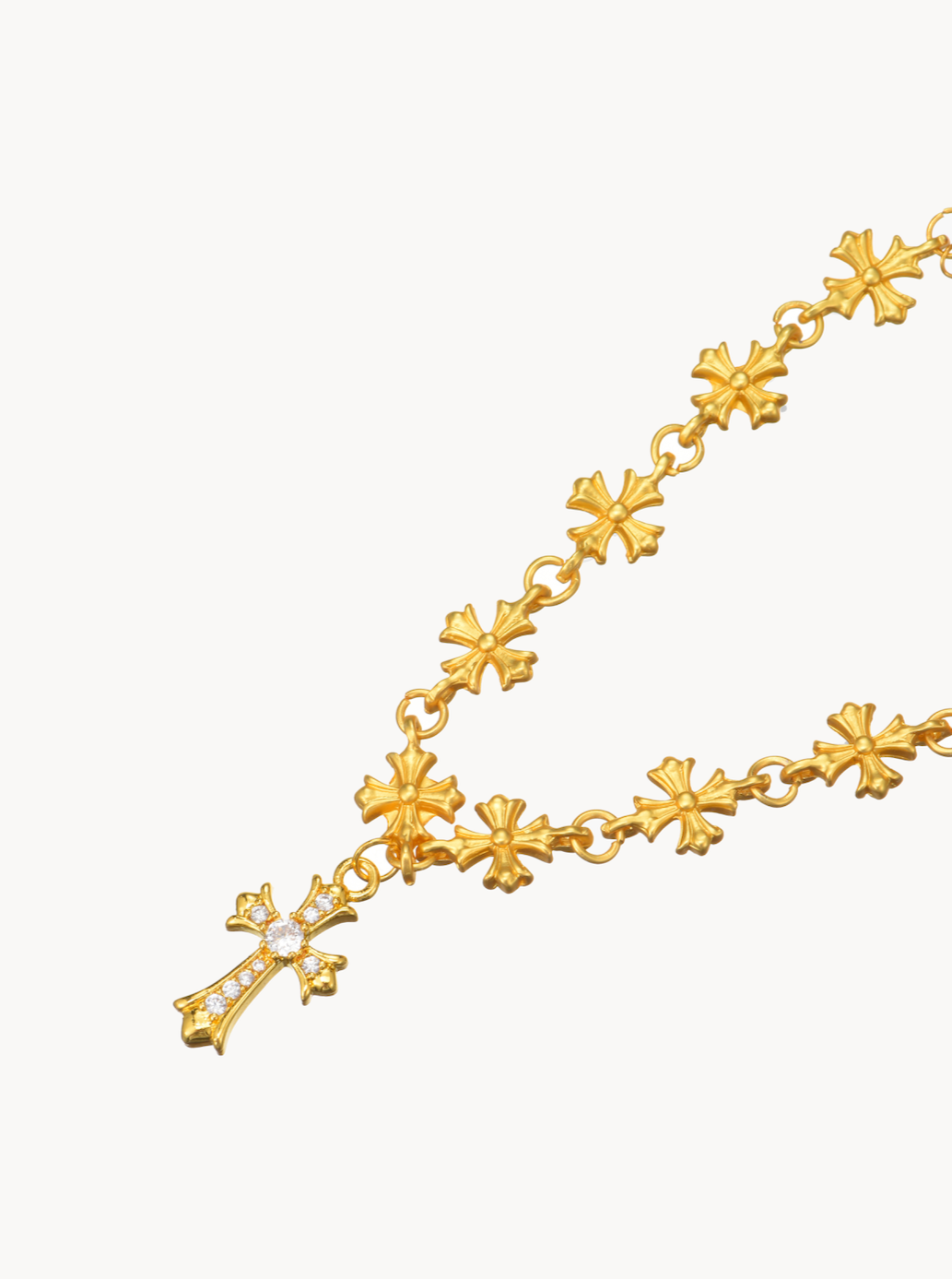 Goth Golden Cross Bracelet - Kuri Jewelry