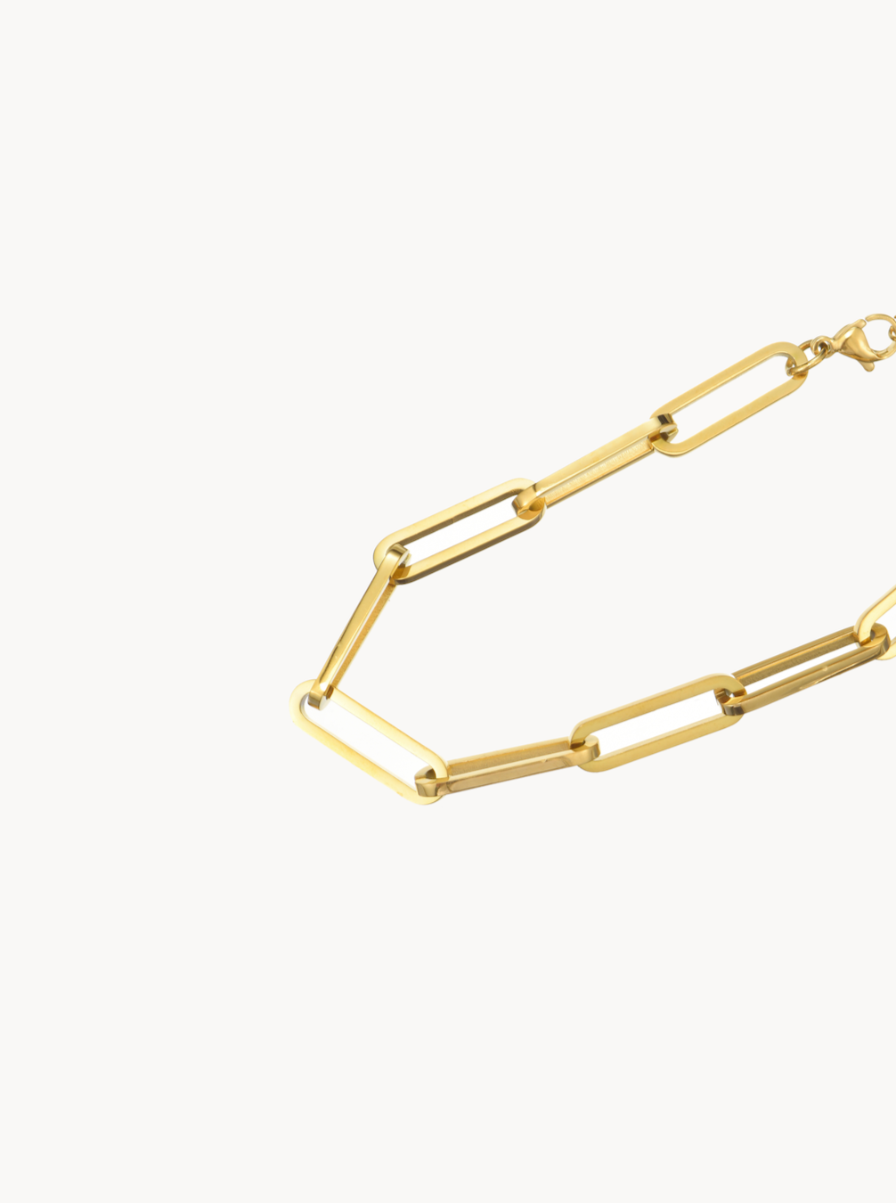 Golden Paperclip Chain Bracelet - Kuri Jewelry