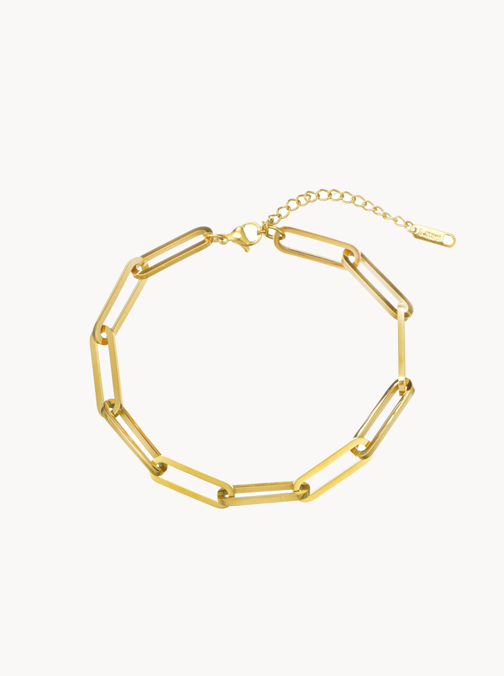 Golden Paperclip Chain Bracelet - Kuri Jewelry