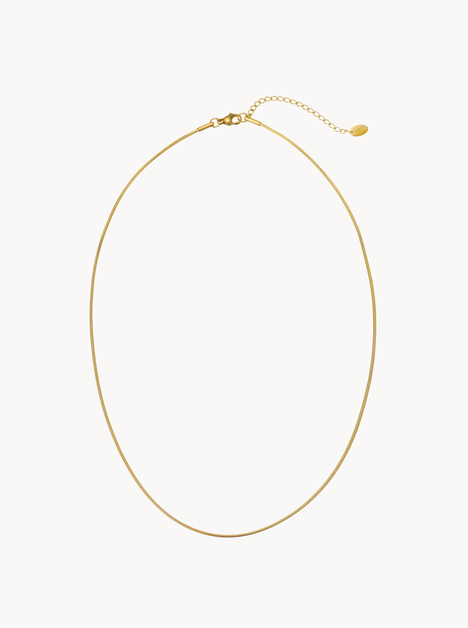Hazel Thin Snake Chain Necklace - Kuri Jewelry