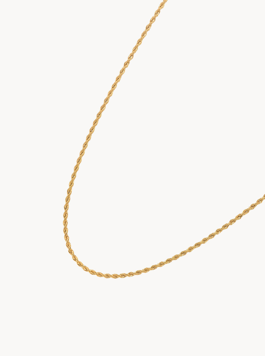 Arlene Golden Rope Chain Necklace - Kuri Jewelry