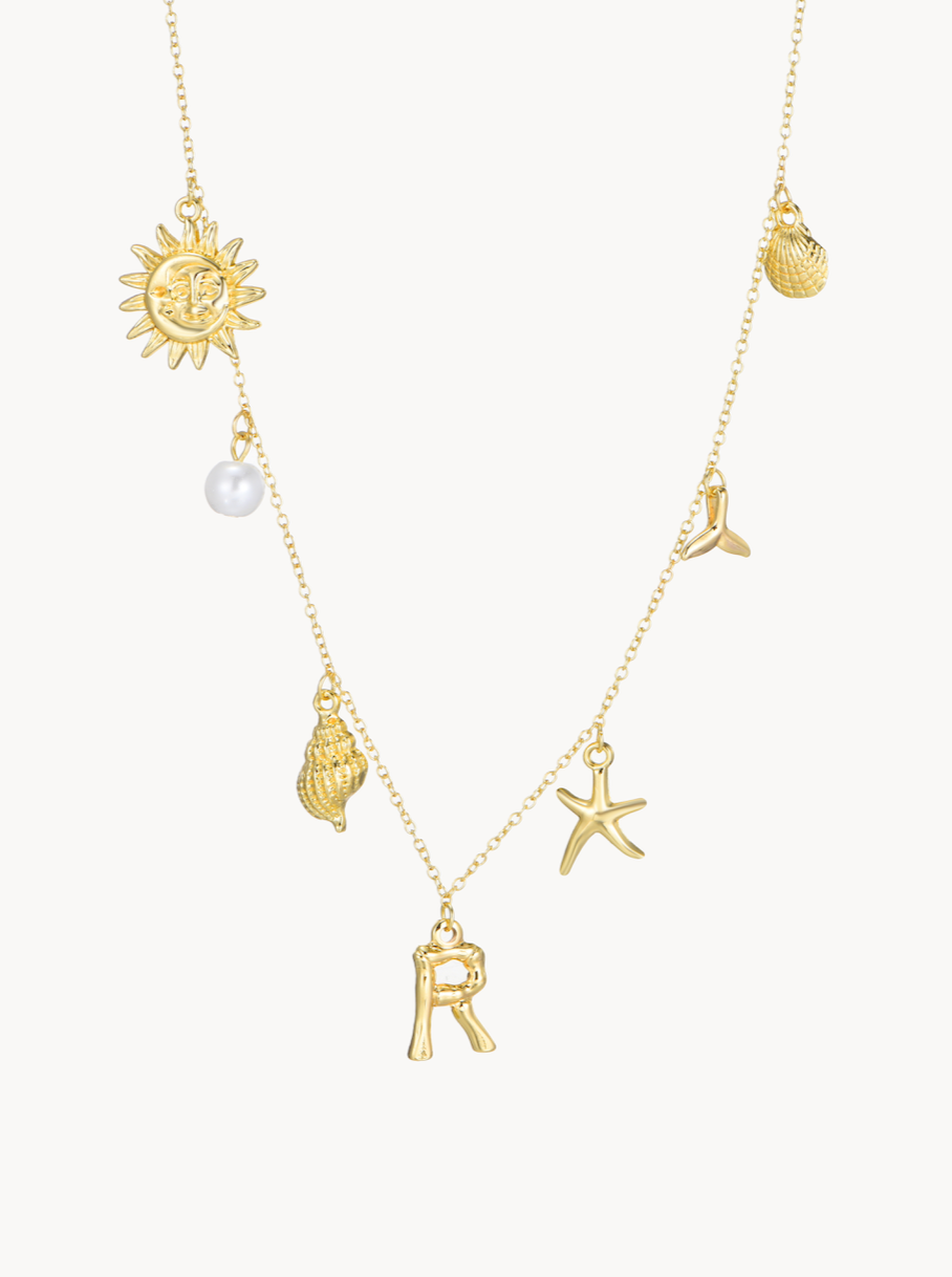 Marina Alphabet Necklace - Kuri Jewelry