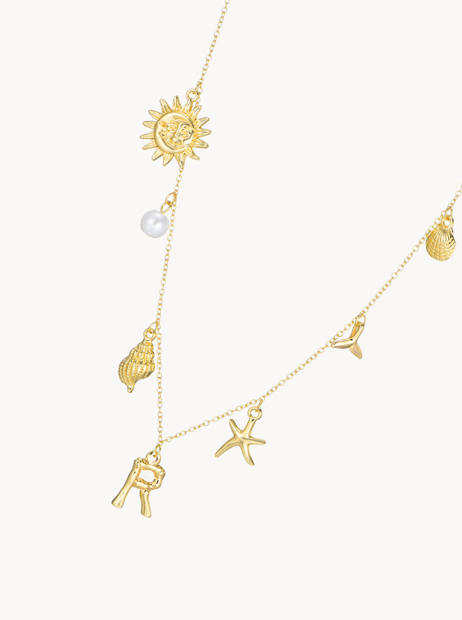 Marina Alphabet Necklace - Kuri Jewelry