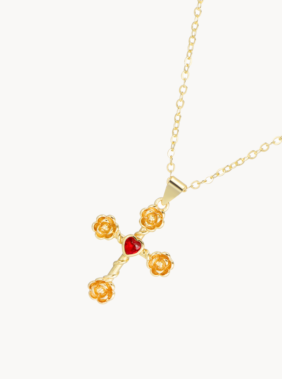 Marian Rose Heart Necklace - Kuri Jewelry