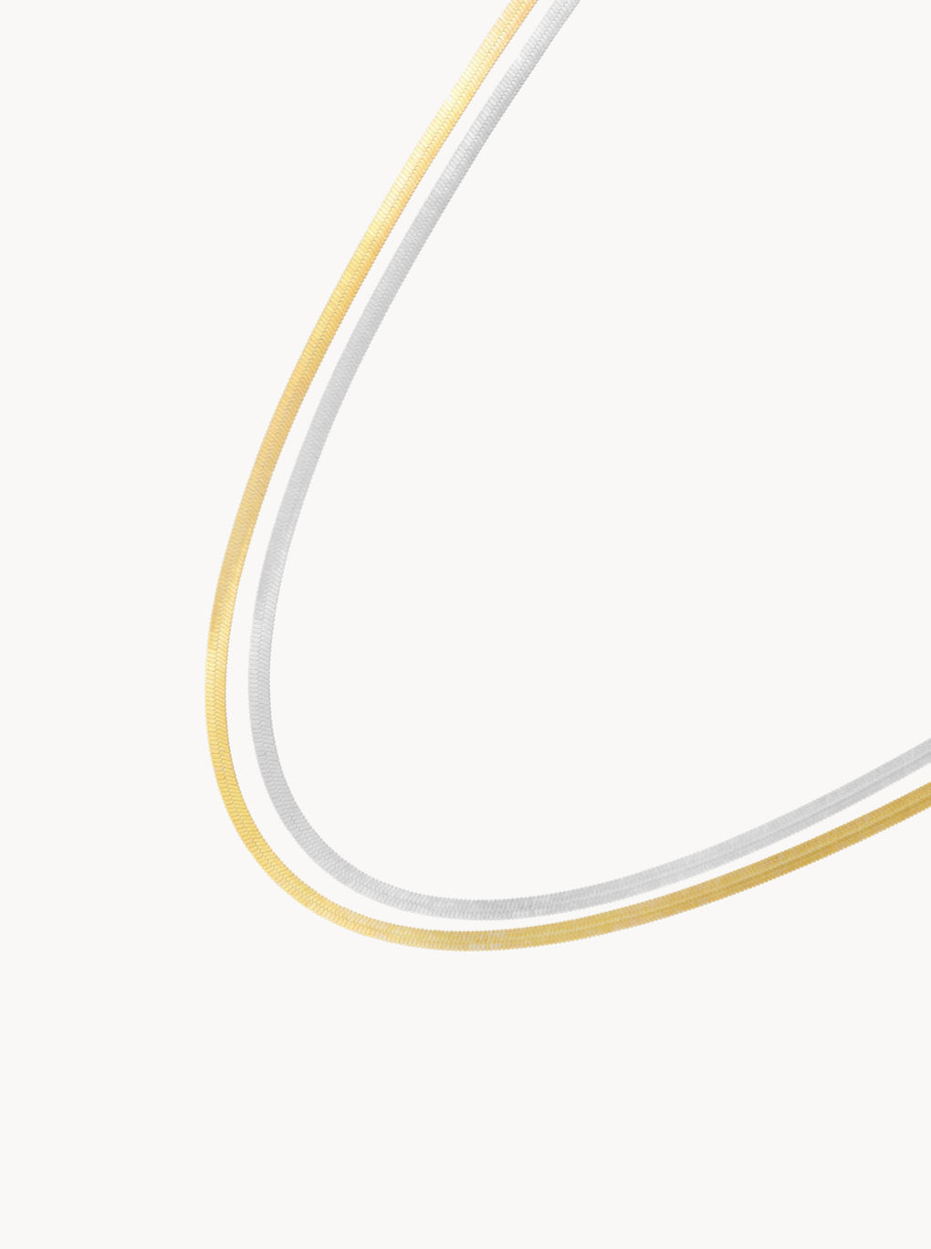 Mixed Metal Herringbone Waist Chain - Kuri Jewelry