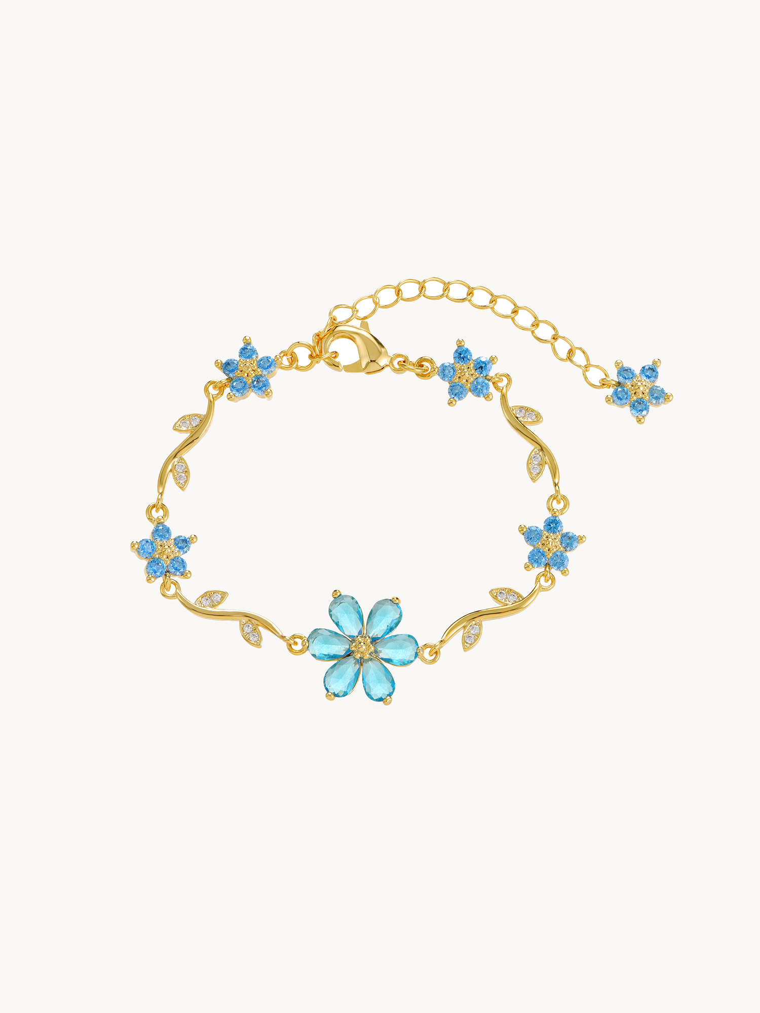 Deirdre Blue Flower Bracelet - Kuri Jewelry