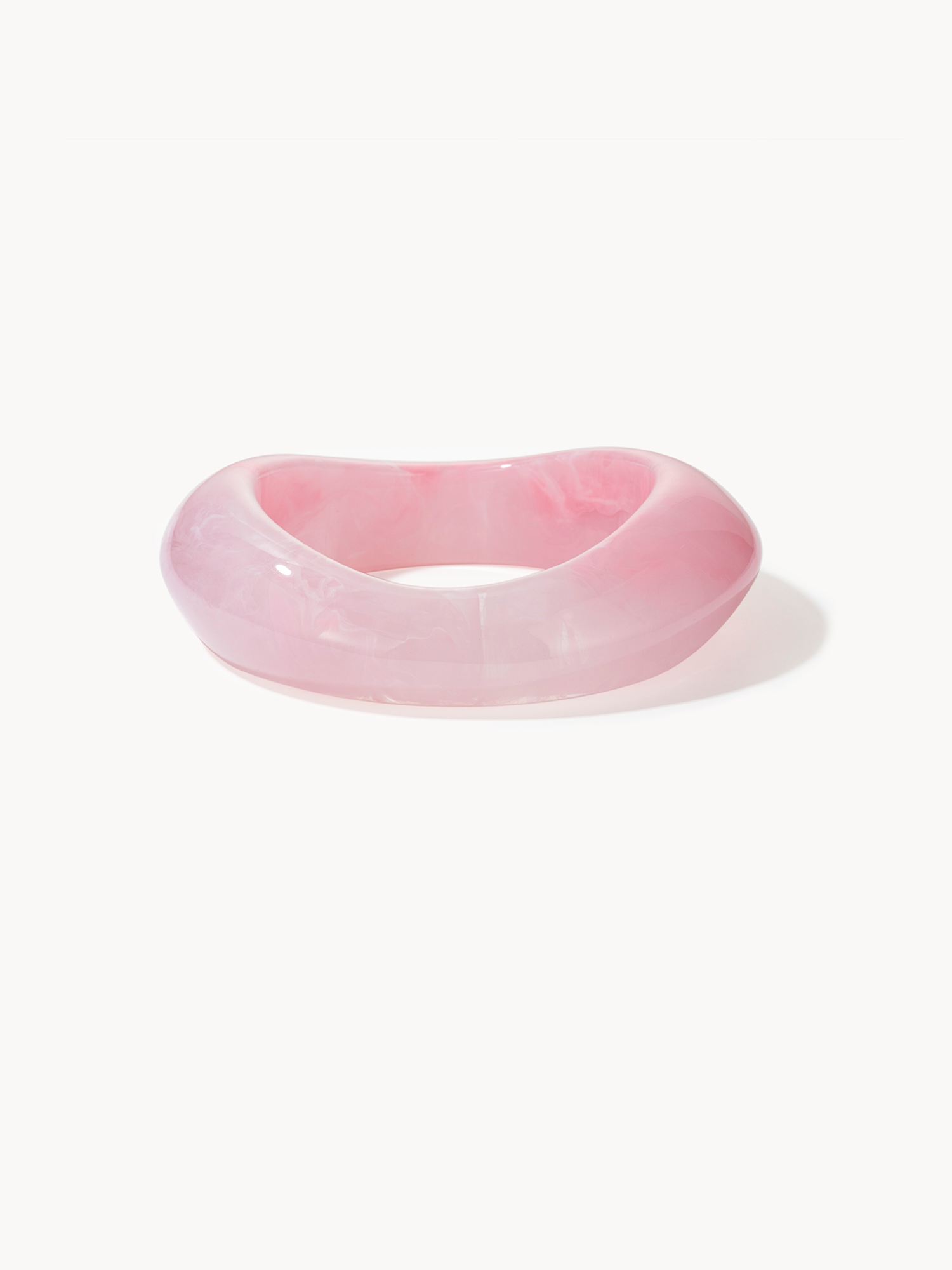Leila Pink Wave Resin Bracelet | Elegant Minimalist Jewelry – Kuri