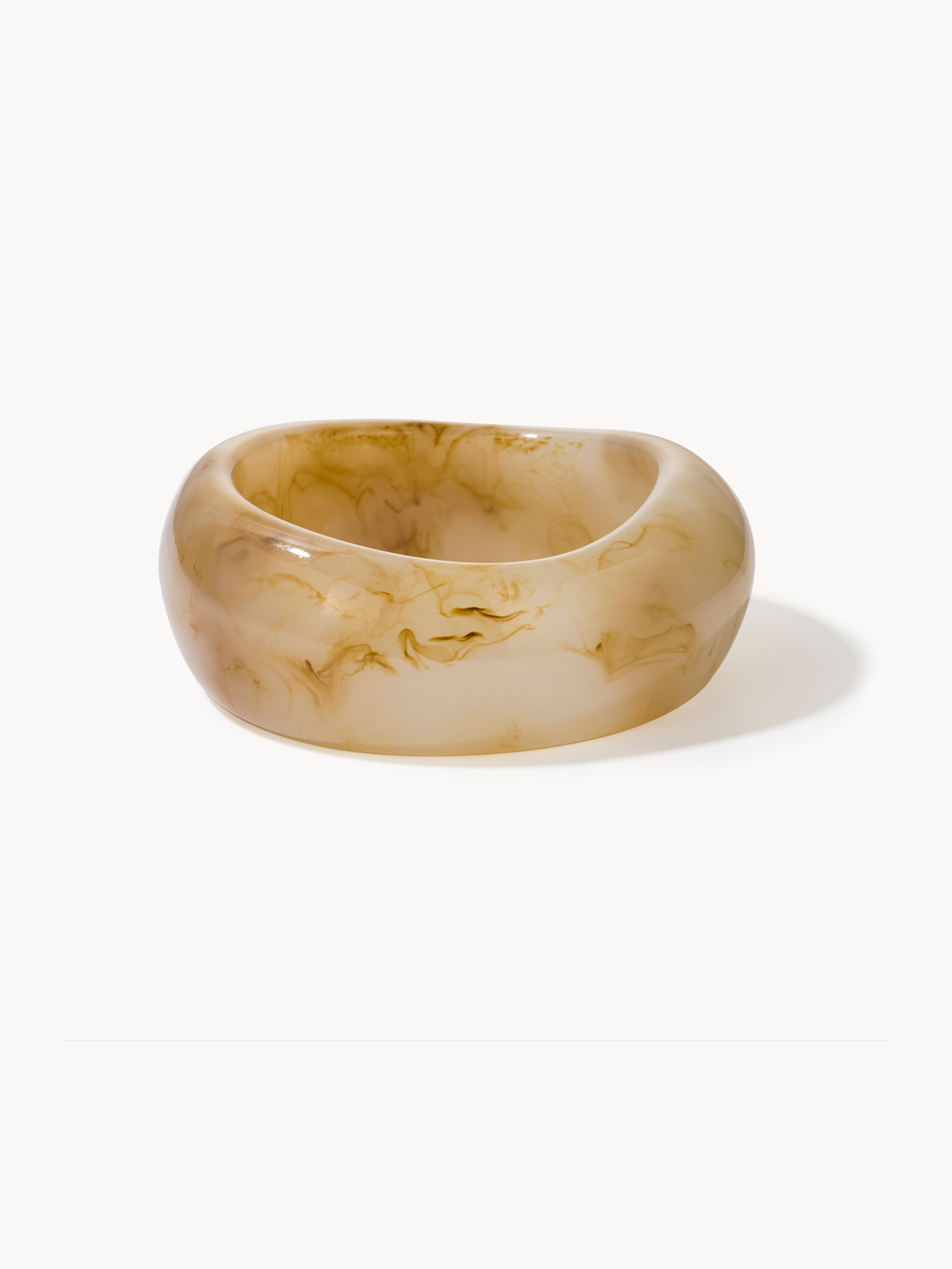 Lena Chunky Resin Bangle | Elegant Minimalist Jewelry – Kuri