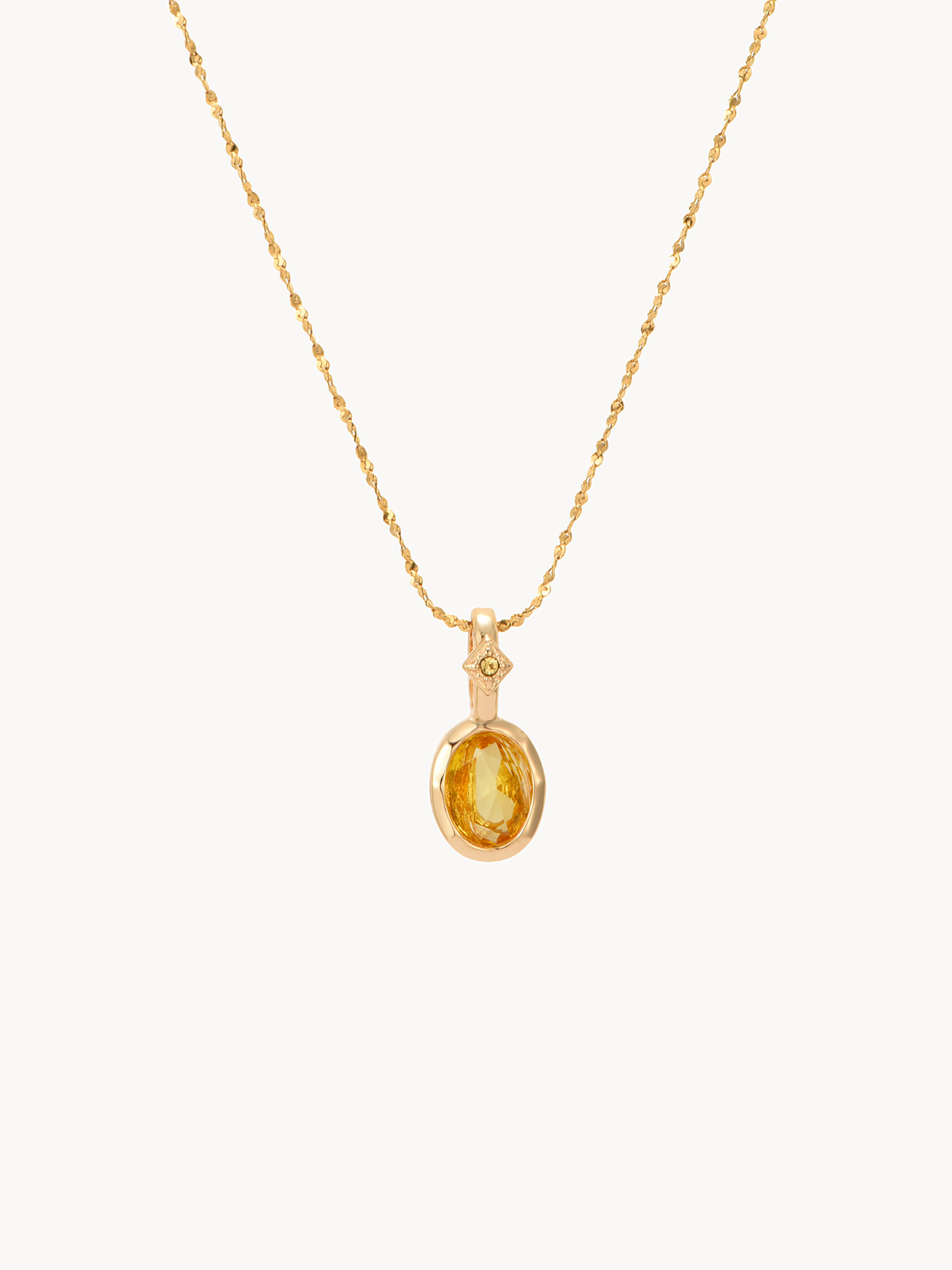 November Birthstone Citrine Necklace | Kuri Jewelry