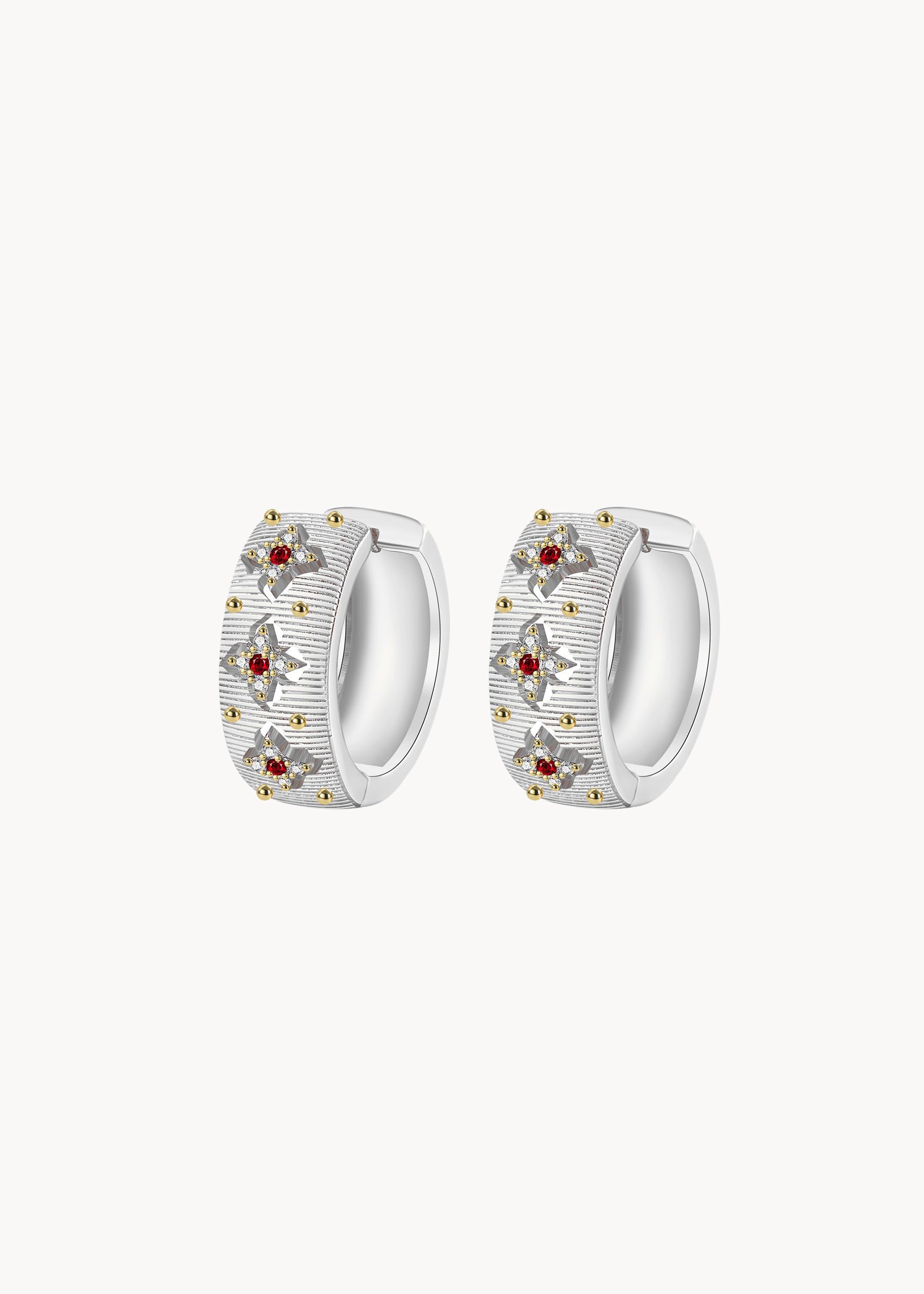 Mia Golden Hoop Earrings - Kuri Jewelry